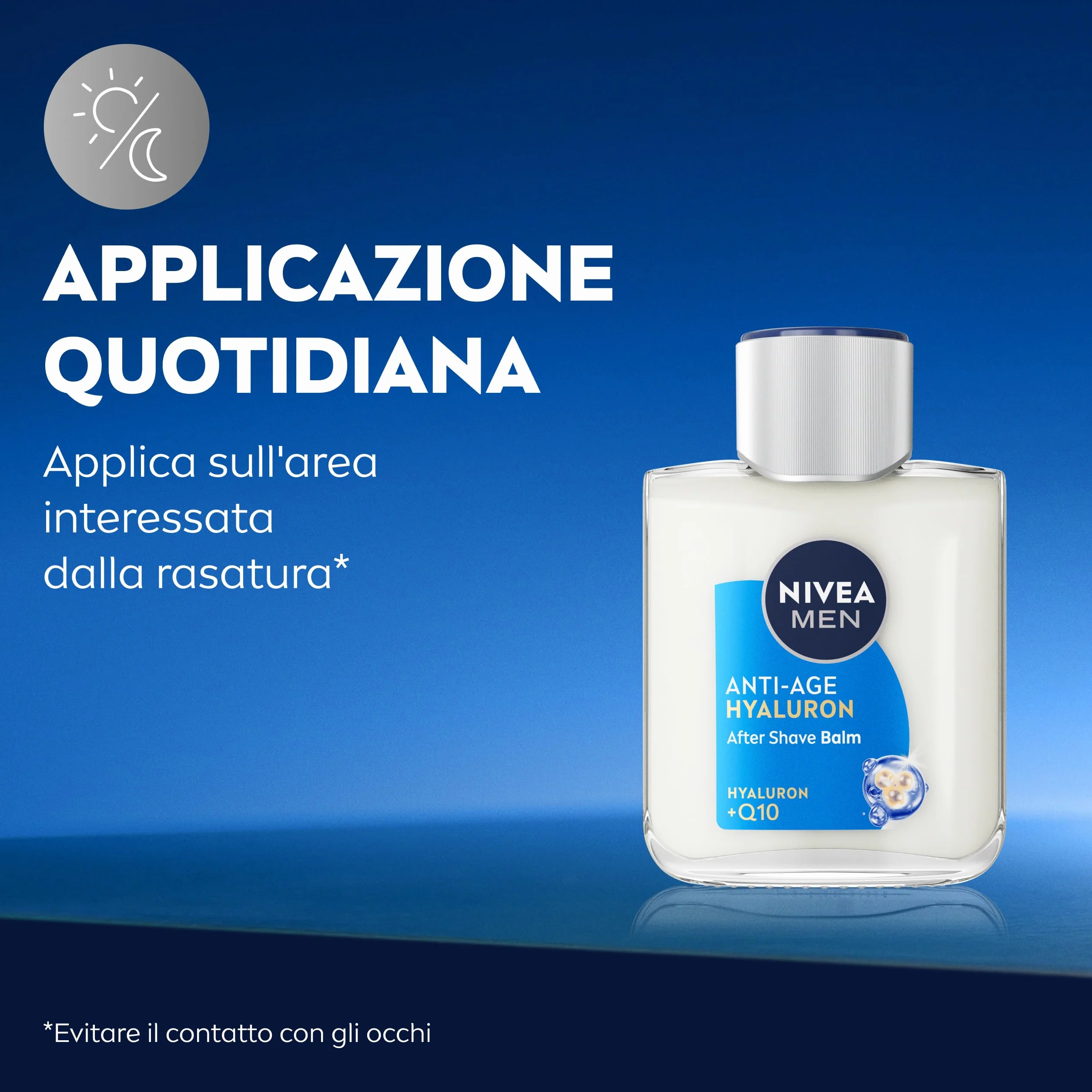 NIVEA MEN Anti-Age Hyaluron Balsamo Dopobarba Uomo 100 ml Aftershave con Acido Ialuronico e Q10