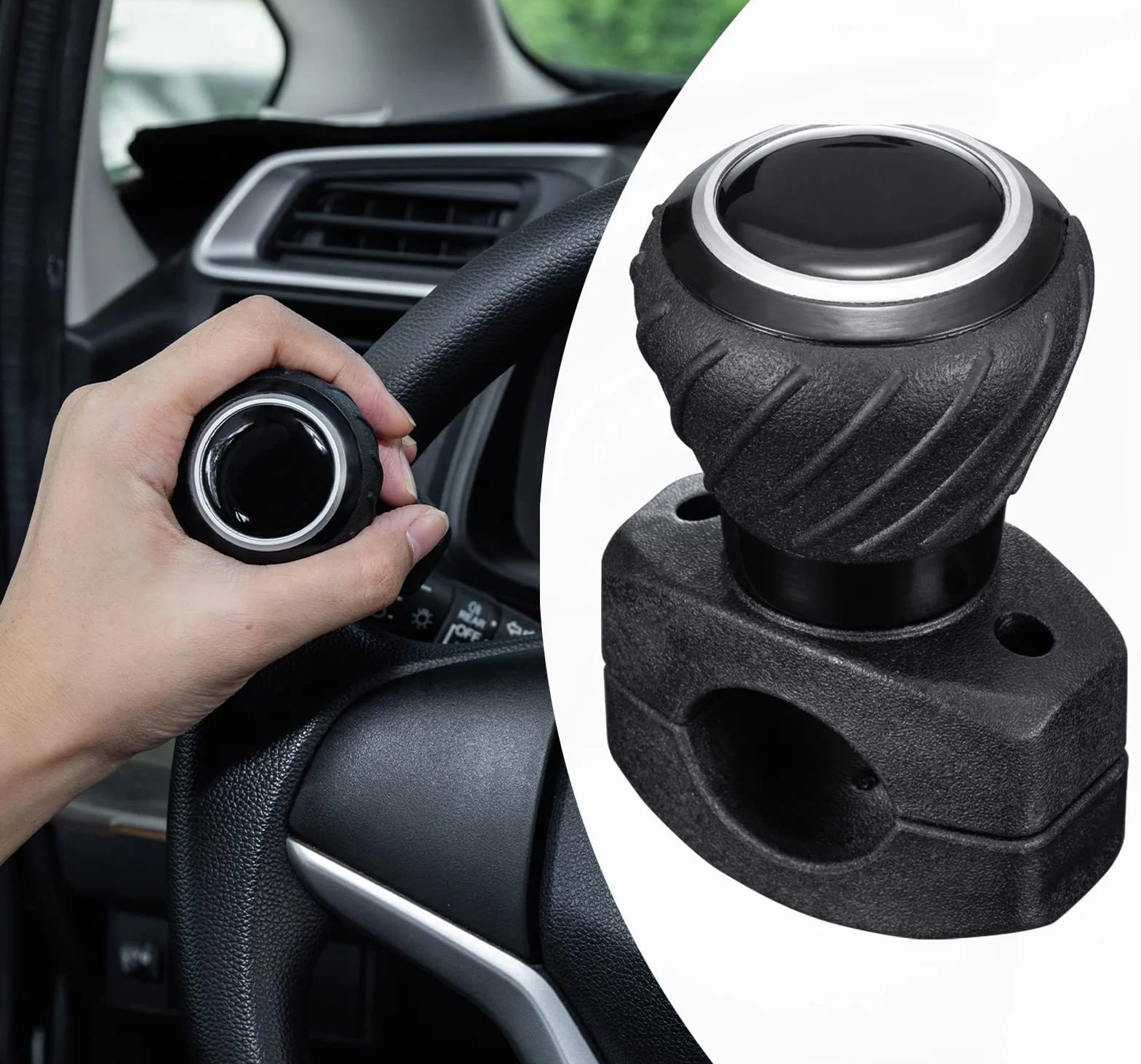 Spurtar Manopola universale per volante nero auto camion trattori