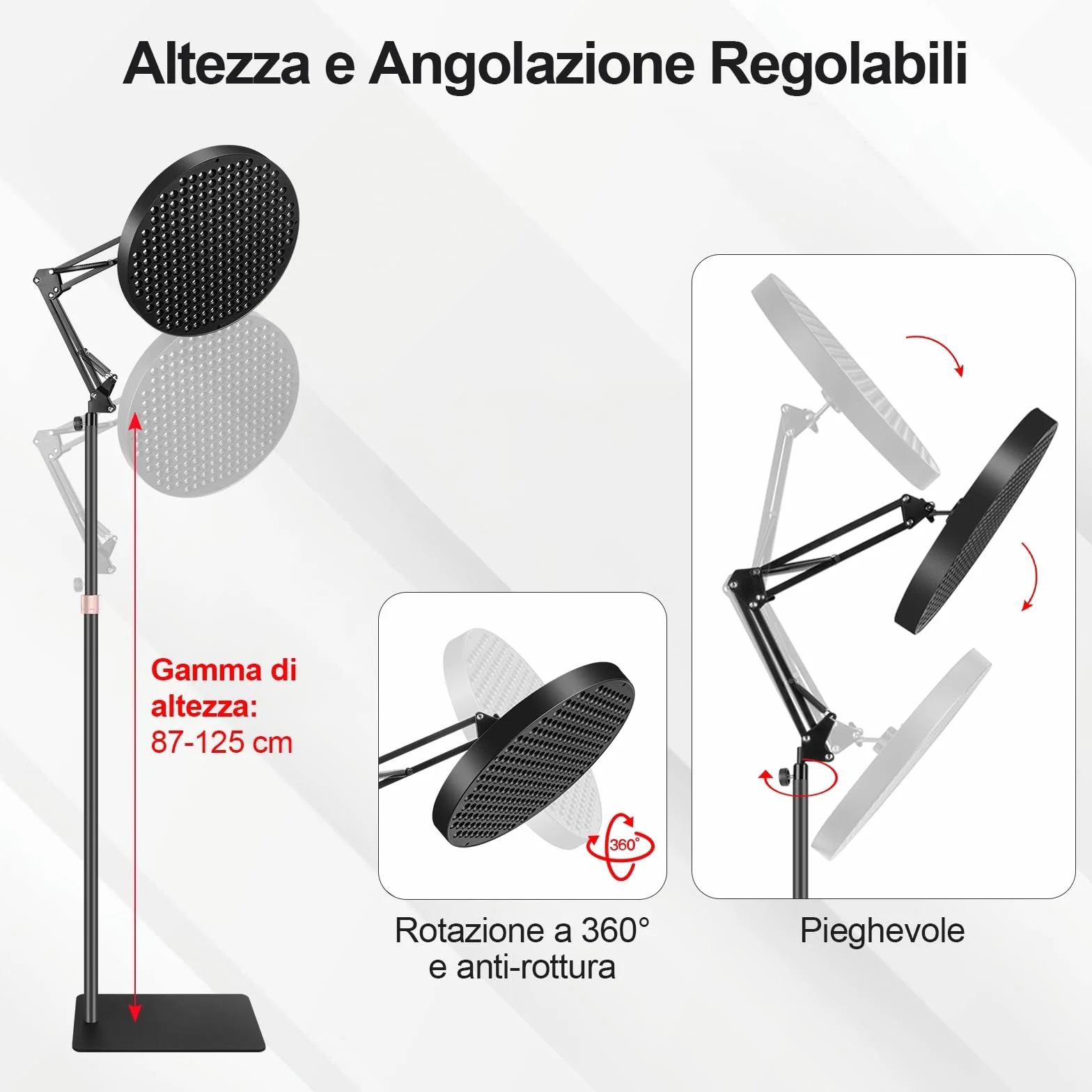 Lampada Abbronzante Viso Casa 50W Solarium 250 LED Con Supporto Regolabile Occhiali (Blu)