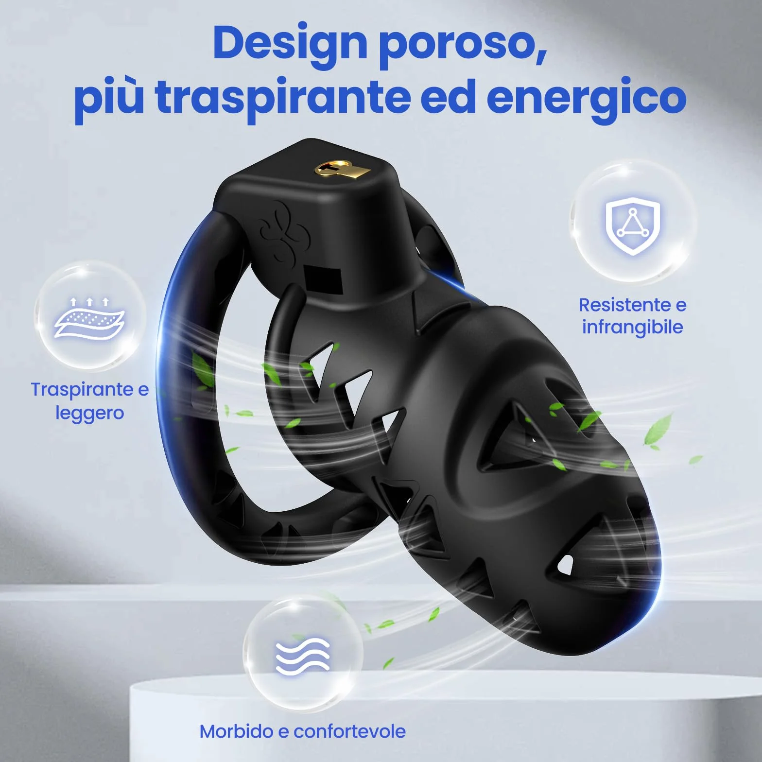 Ohi BoBi Sun BDSM Cock Cage Extreme Erotic Sex Gabbia per pene con plug anale e 3 anelli