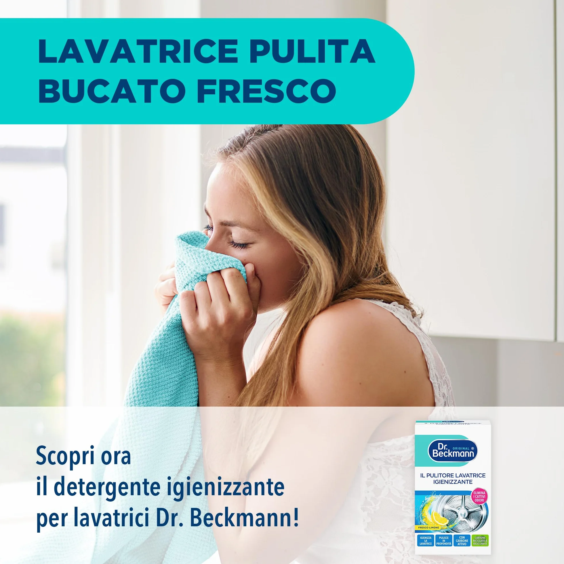 Dr. Beckmann Pulitore Lavatrice Igienizzate 250 g con Carboni Attivi
