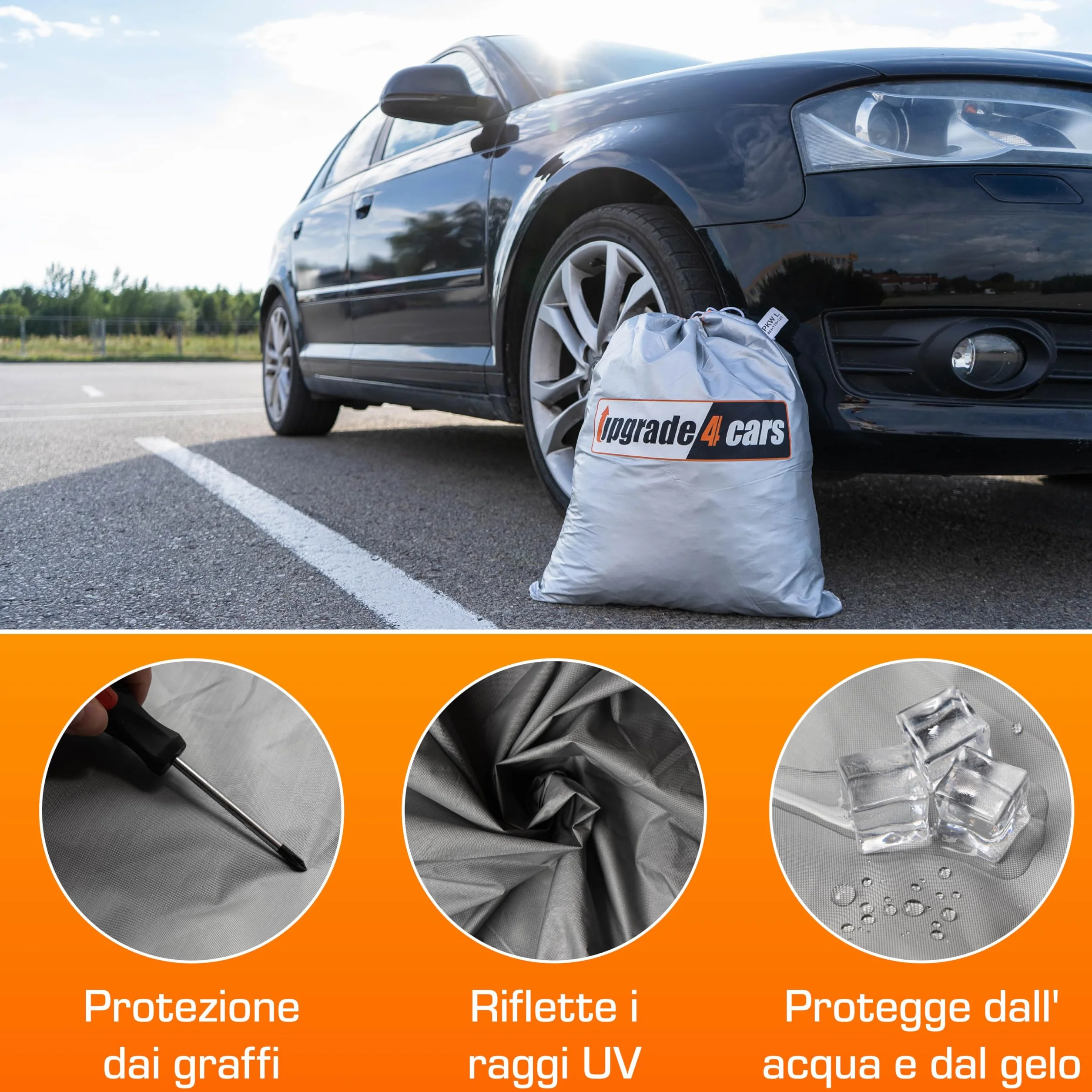 Upgrade4cars Telo Copriauto da Esterno | Copertura Suv Universale Antigraffio per Estivo e Invernale | Suv M - 432 * 185 * 145 cm