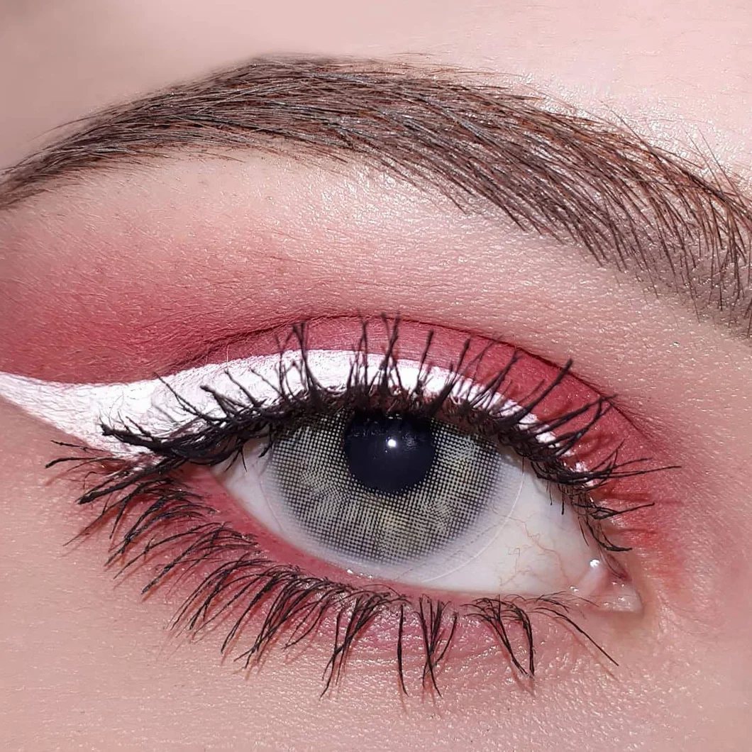 GLAMLENS Lenti a Contatto Colorate Grigio Milano Grey Mensili Silicone Idrogel 2 Pezzi DIA 14.0 Senza Correzione 0.00