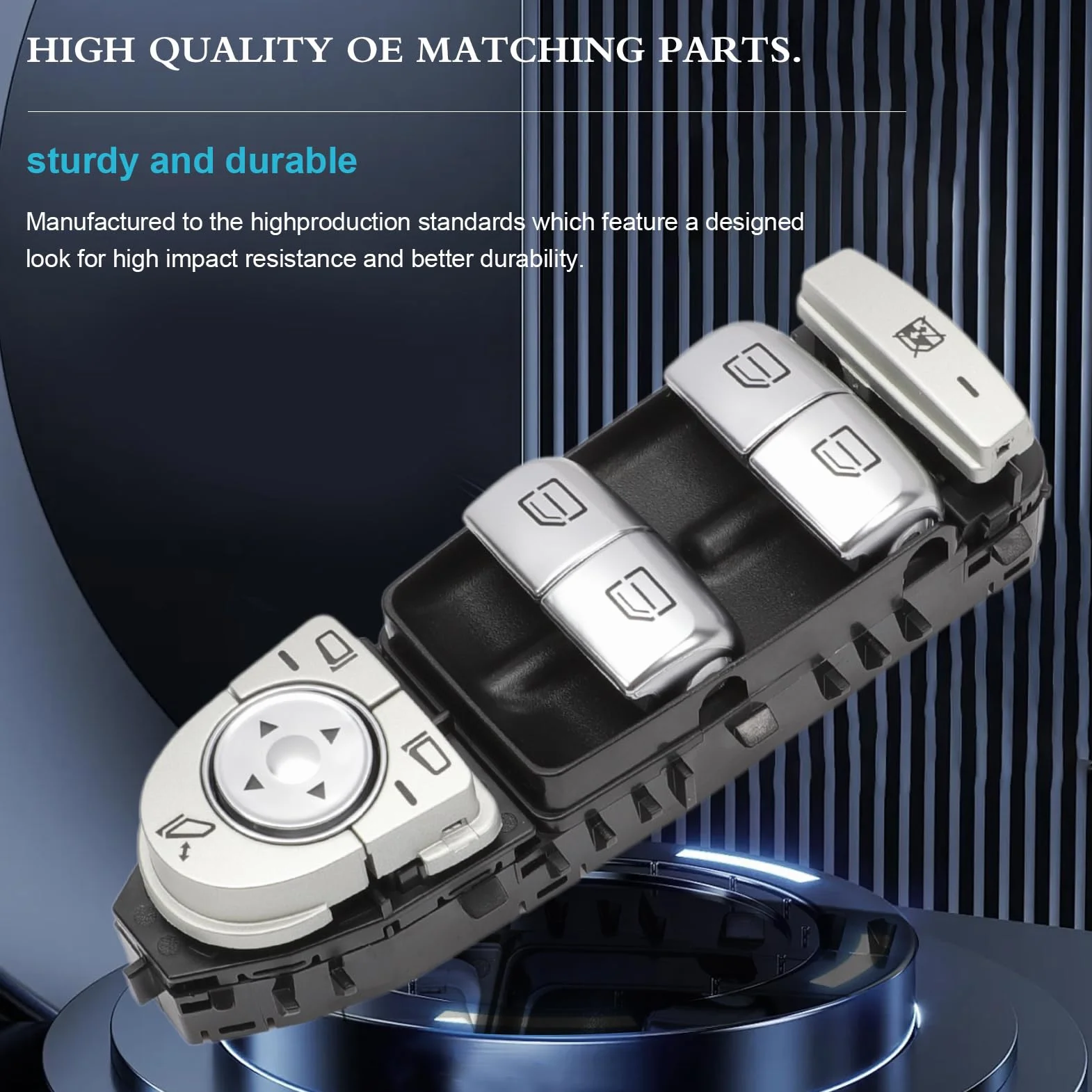 Interruttore Alzacristallo Elettrico W205 per Mercedes Classe C GLC W205 S205 A205 C205 Pulsantiera Pulsante Alzacristalli Finestrino Laterale Conducente OE # 2059056811 2229056800