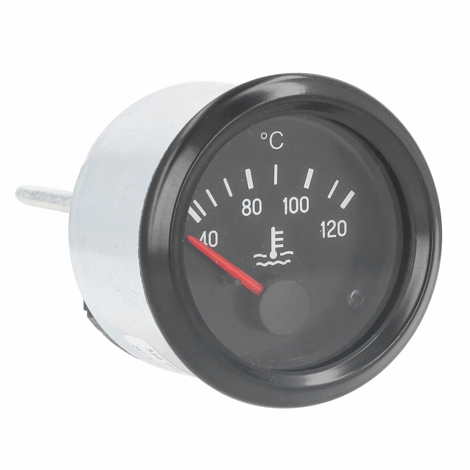 Termometro della Temperatura 'acqua, Operazione Stabile in Lega di Alluminio Easy Installazione Calibro Temperatura 'acqua 40-120 ℃ Copertina Trasparente per Veicoli (12V （310-030-002）) (24V