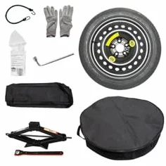 Ruotino di scorta 17" 125/80 17 per Toyota Yaris Cross Corolla Auris CH-R con Cric Chiave e Sacca