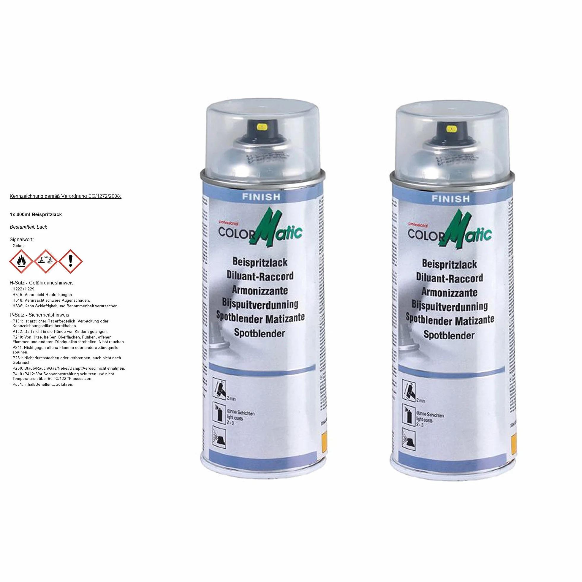 2 X Colormatic 400 ML beispritzlack