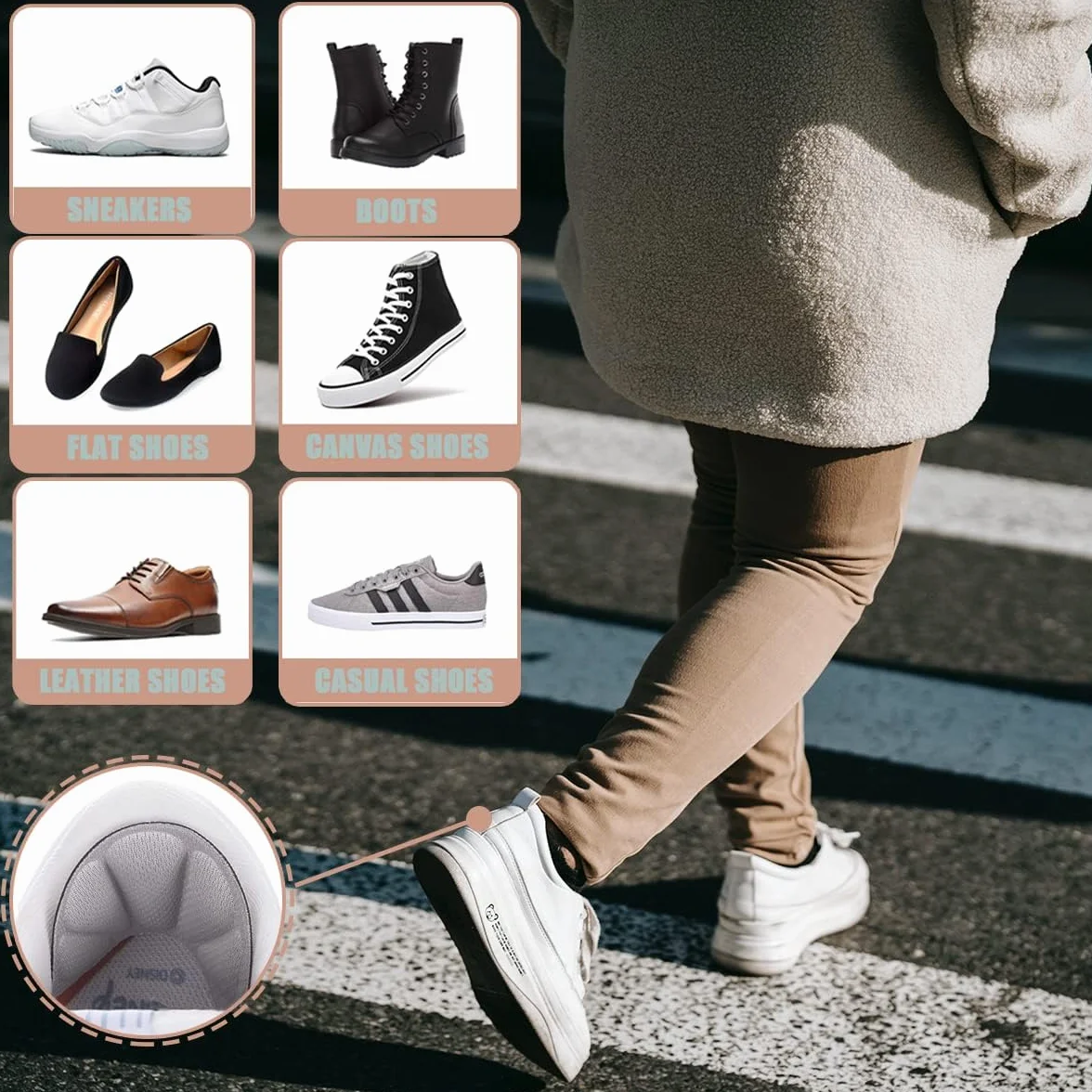 Cuscinetti per Tallone Scarpe Proteggi Scarpe Uomo Donne Cuscino Retro Troppo Grandi 6 Paia Migliorare Vestibilità