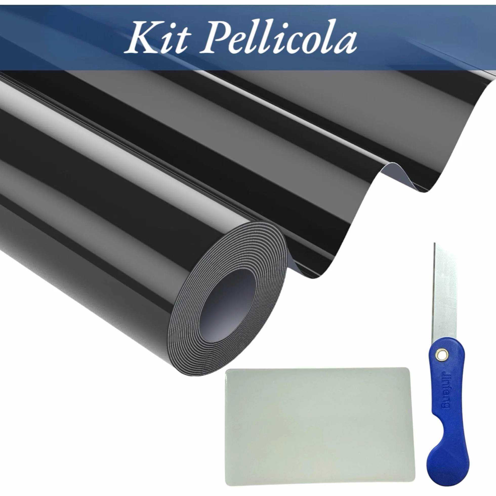 Pellicola Oscurante per Vetri Auto di Alta Qualita'Pellicola Per Vetri Auto o Casa Pellicola Parasole, Antiriflesso Autoadesiva Protezione Solare 5% 50x300cm / 75x300cm (75x300)