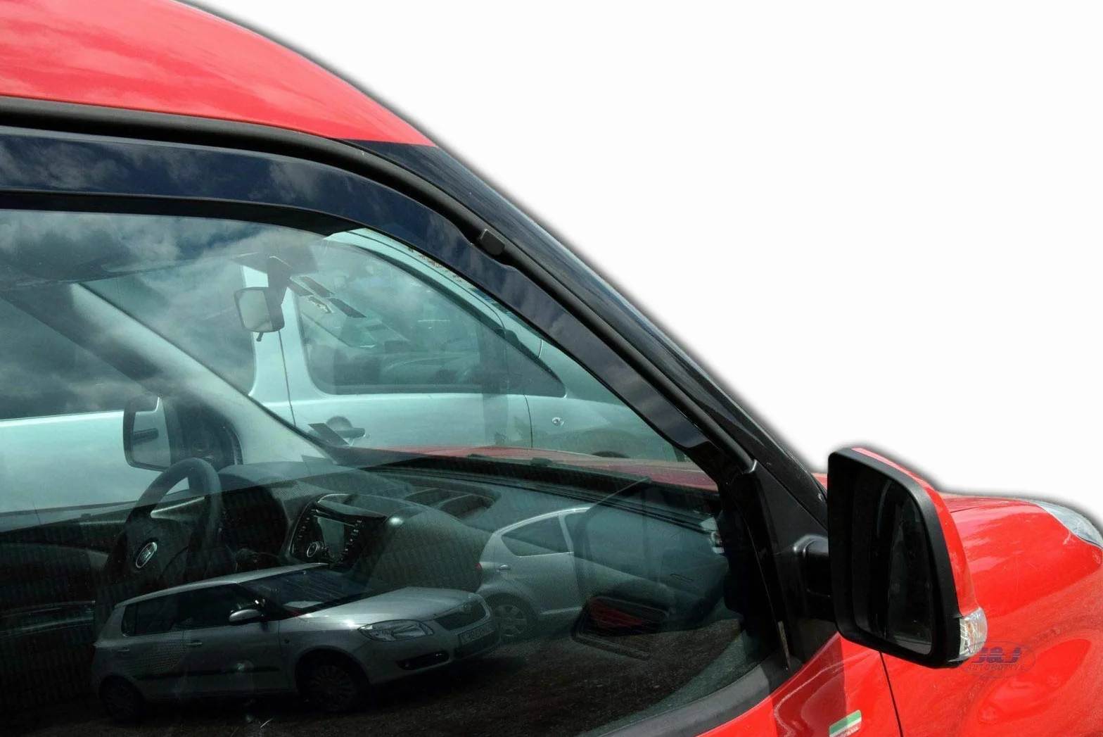 Deflettori d'Aria per Fiat Doblo 2 2010-2022, Set da 4 Pezzi, Nero Fumé Oscurato