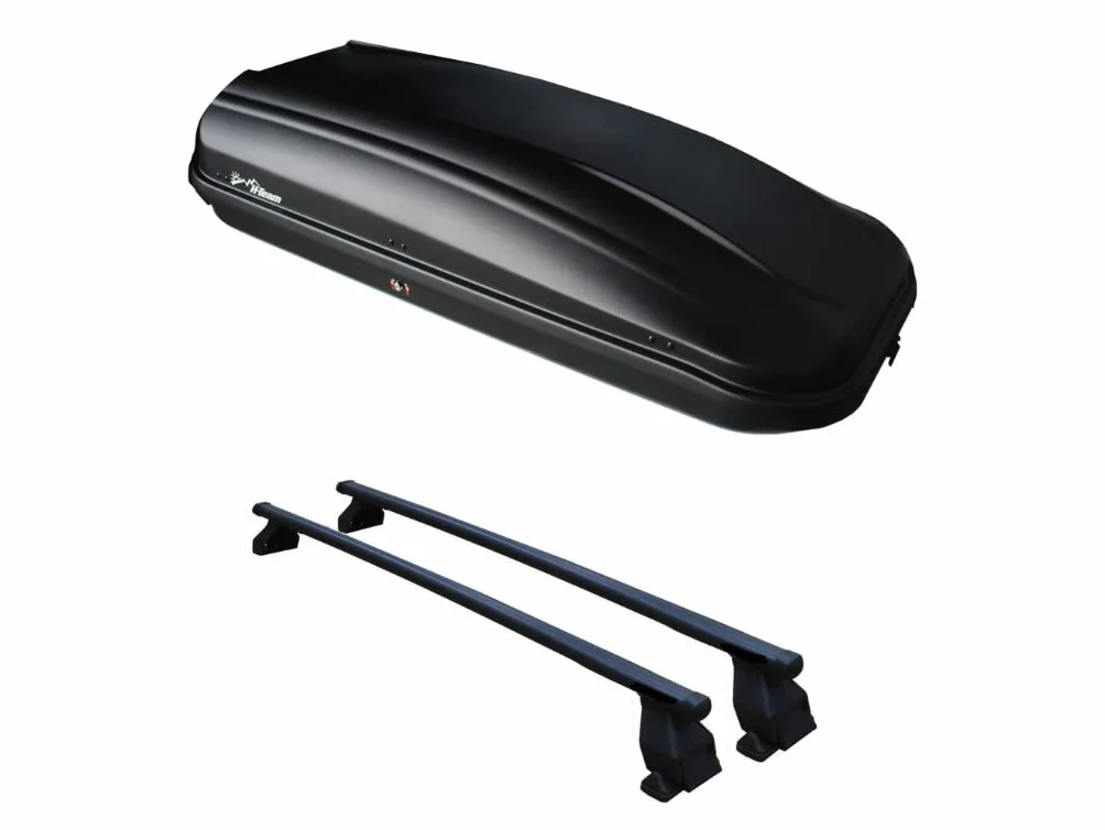 Portapacchi Auto Tetto 430 litri Nero - Barre Portatutto Resistenti Da Viaggio - Box Tetto Auto Ideale per Ogni Viaggio e Spostamento - compatibile con ogni modello - facile da installare e sicuro