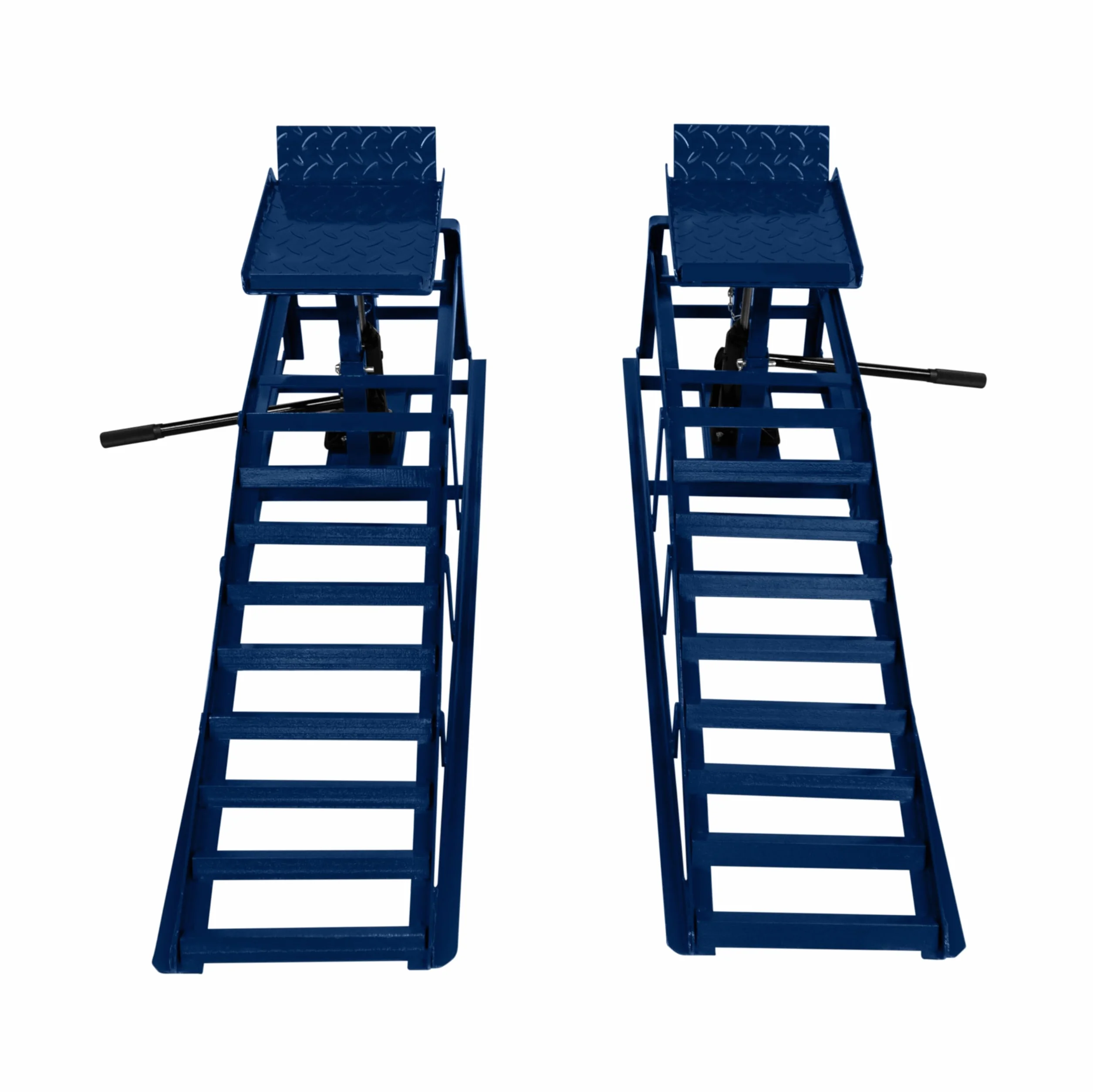 Rampe Idrauliche per Auto 2 Piattaforme di Sollevamento da 3 Tonnellate 3000kg Garage Officina Van Auto Rampa di Carico 34x26cm Altezza della Piattaforma Regolabile 270-375 mm Larghezza Massima 245mm