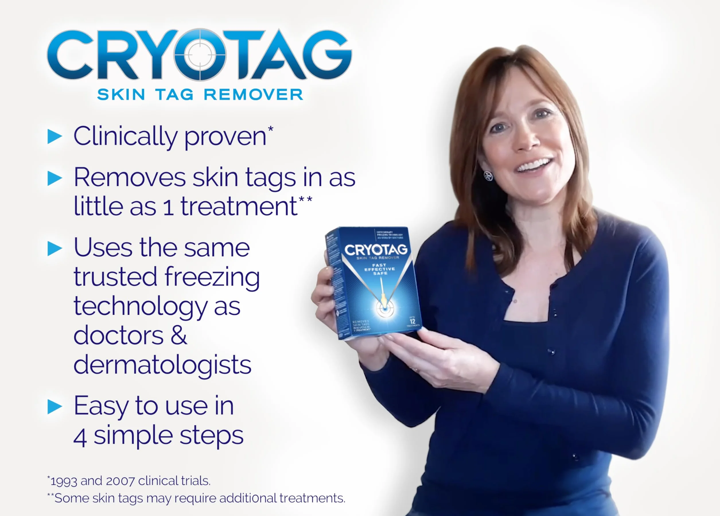 Cryotag Skin Tag Remover – Crioterapia per Rimozione Rapida Fibromi Penduli, 12 Trattamenti