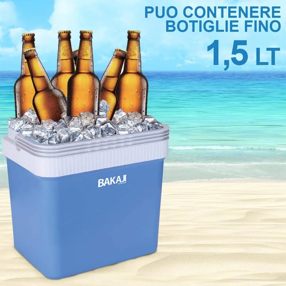 Bakaji Frigorifero Elettrico 24LT 12/220V Portatile Caldo Freddo 41x30x45 cm