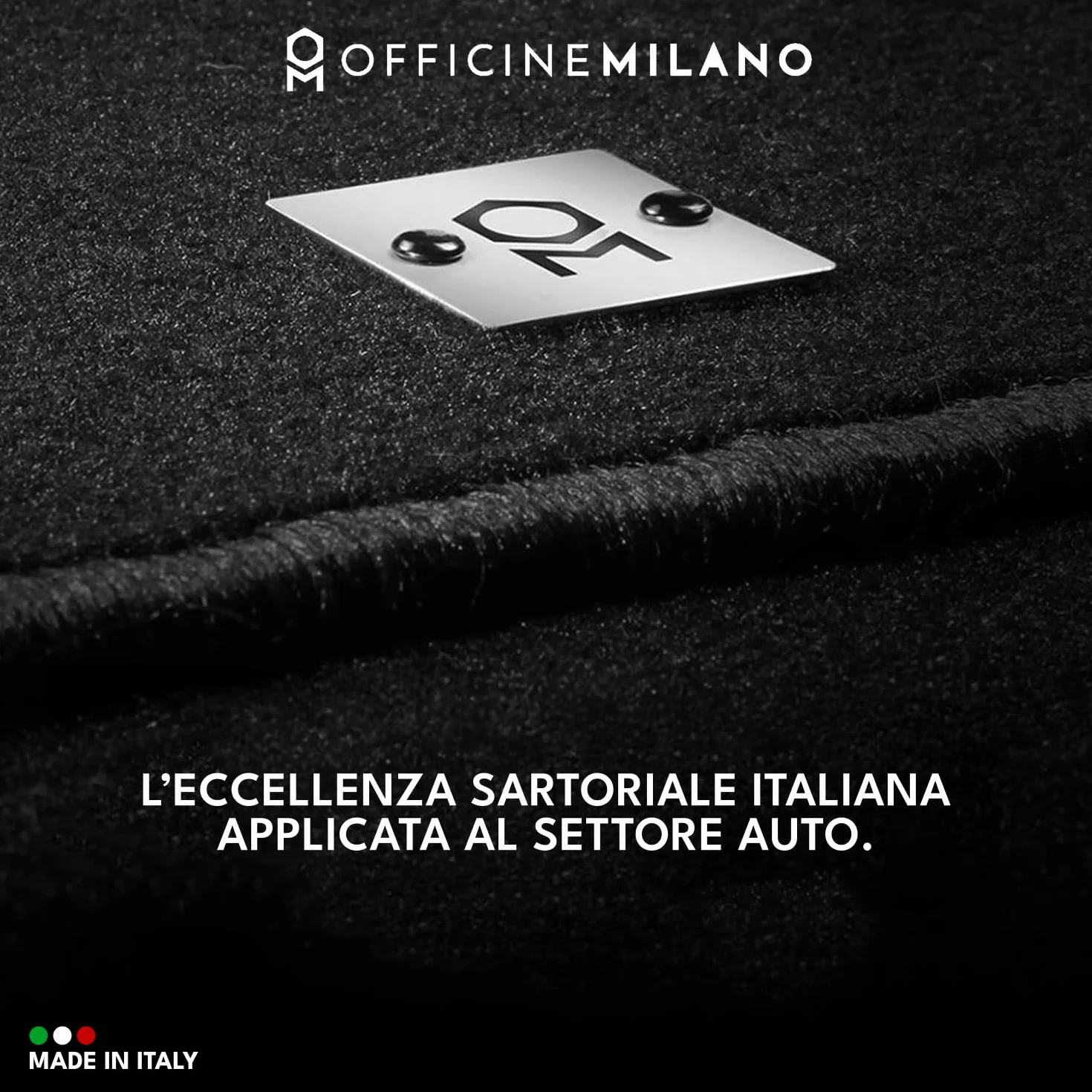 OFFICINE MILANO Coprisedili Auto Universali 11 Pezzi Antiscivolo Elasticizzato Trapuntato Poliestere