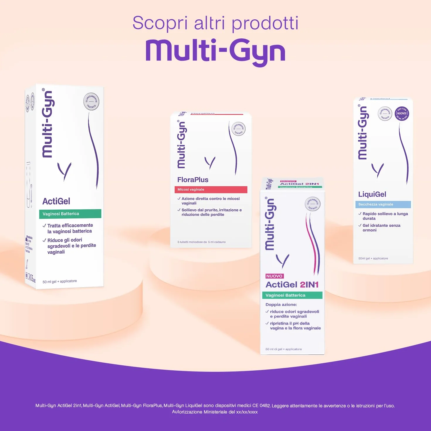 Multi-gyn ActiGel 2-in-1 trattamento vaginosi batterica 50 ml + applicatore