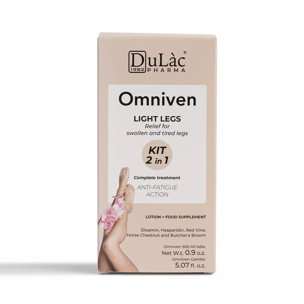 KIT 2in1 OMNIVEN GAMBE LEGGERE Diosmina Esperidina Integratore Crema Effetto Freddo Gambe Gonfie Vene Varicose