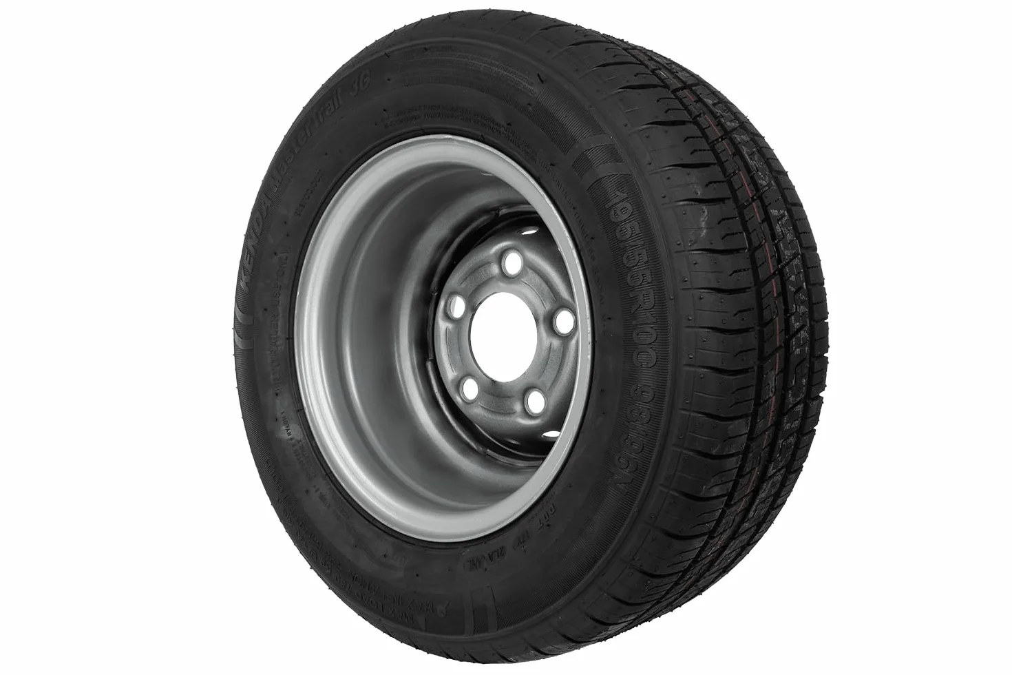 Kenda Ruota Completa per rimorchio 195/55 R10C Rinforzata 750 kg Cerchio Acciaio 6Jx10 5x112 ET-4 Pneumatico MasterTrail 3G