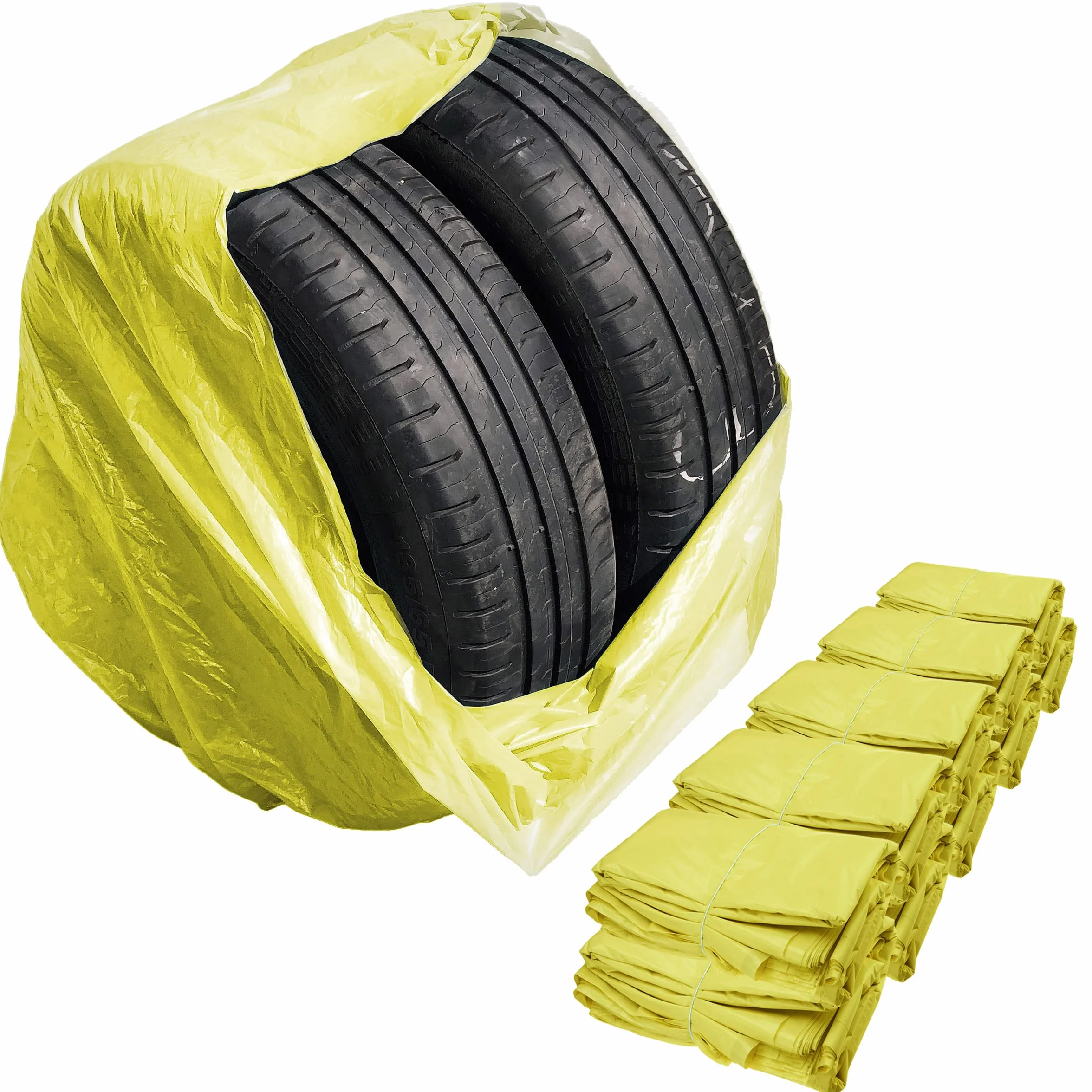 Sacchetti per Pneumatici Stix 200 Pezzi 100x100cm LDPE Giallo