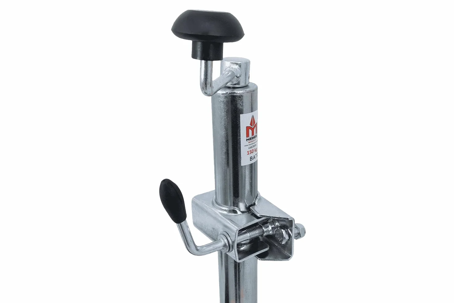 UNITRAILER ruotino di appoggio con morsetto 150 kg 48 mm 505-730 mm ruota 200 x 50 mm per rimorchi e carrelli