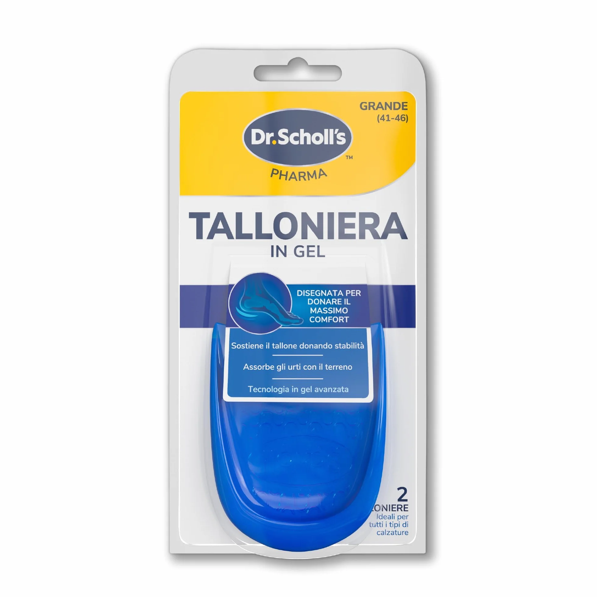 Dr. Scholl's Talloniera in Gel assorbe urti sostiene tallone comoda 41-46