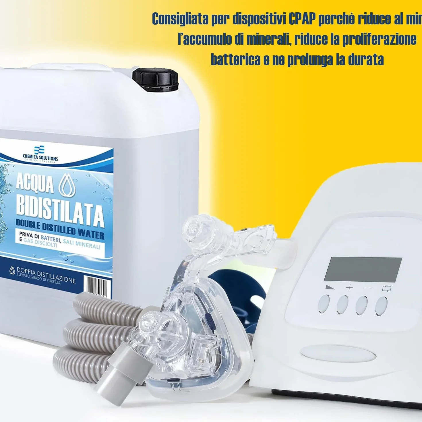 Acqua Bidistillata Pura 2 X 5 Litri per Uso Industriale e Clinico - Demineralizzata Made in Italy