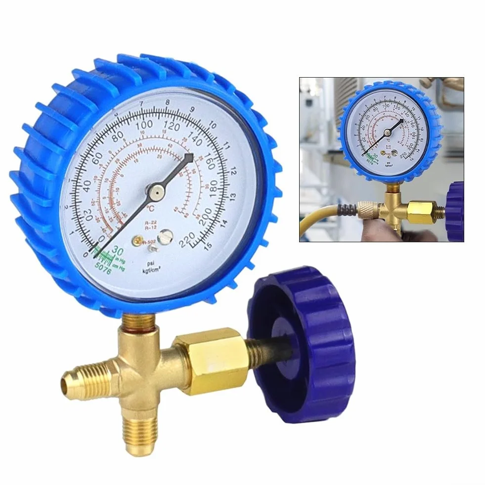 Valvola a manometro singolo bassa pressione R134a R410a compatibile strumenti ricarica aria condizionata