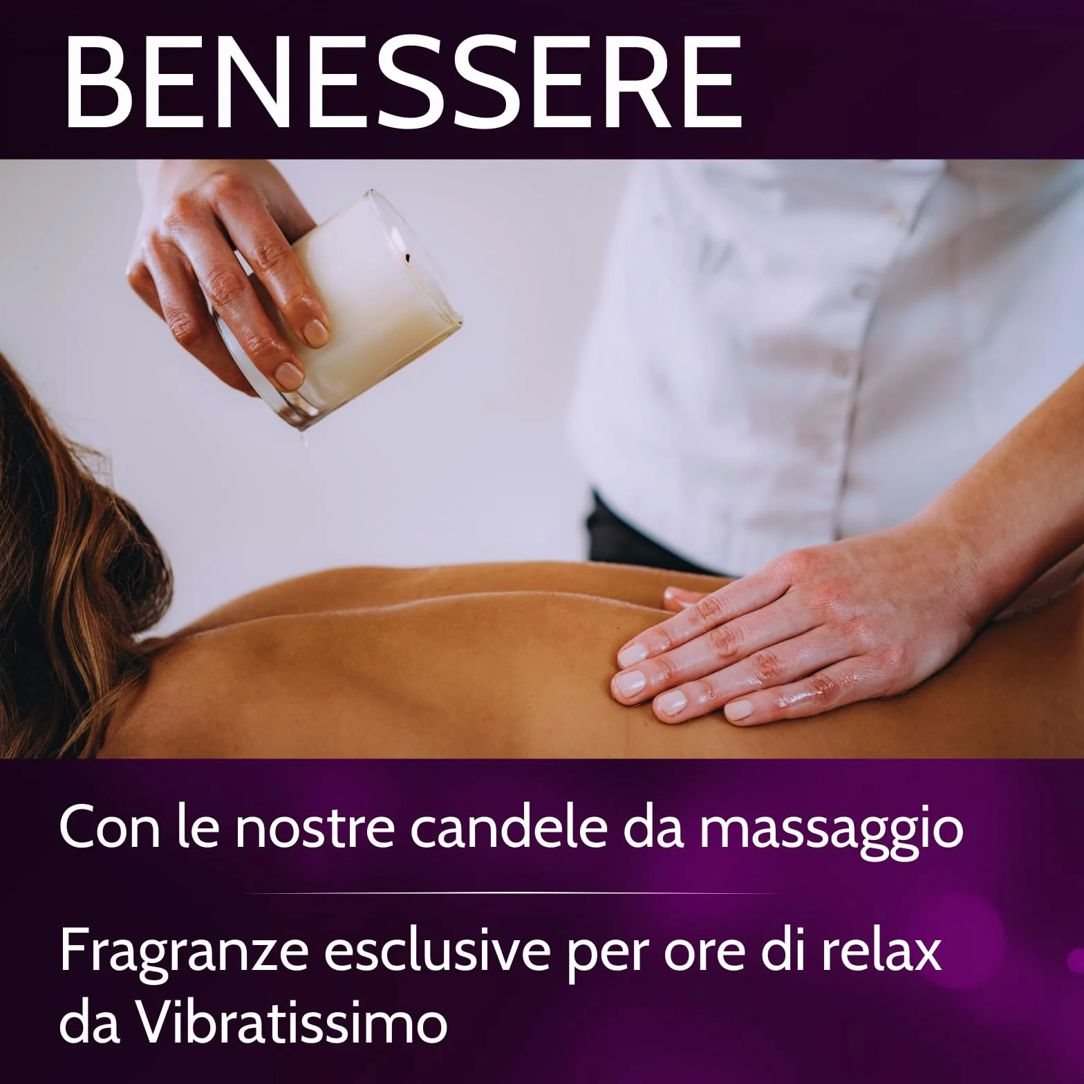 VIBRATISSIMO Candela da massaggio Caramel Cream 50 ml relax pelli sensibili