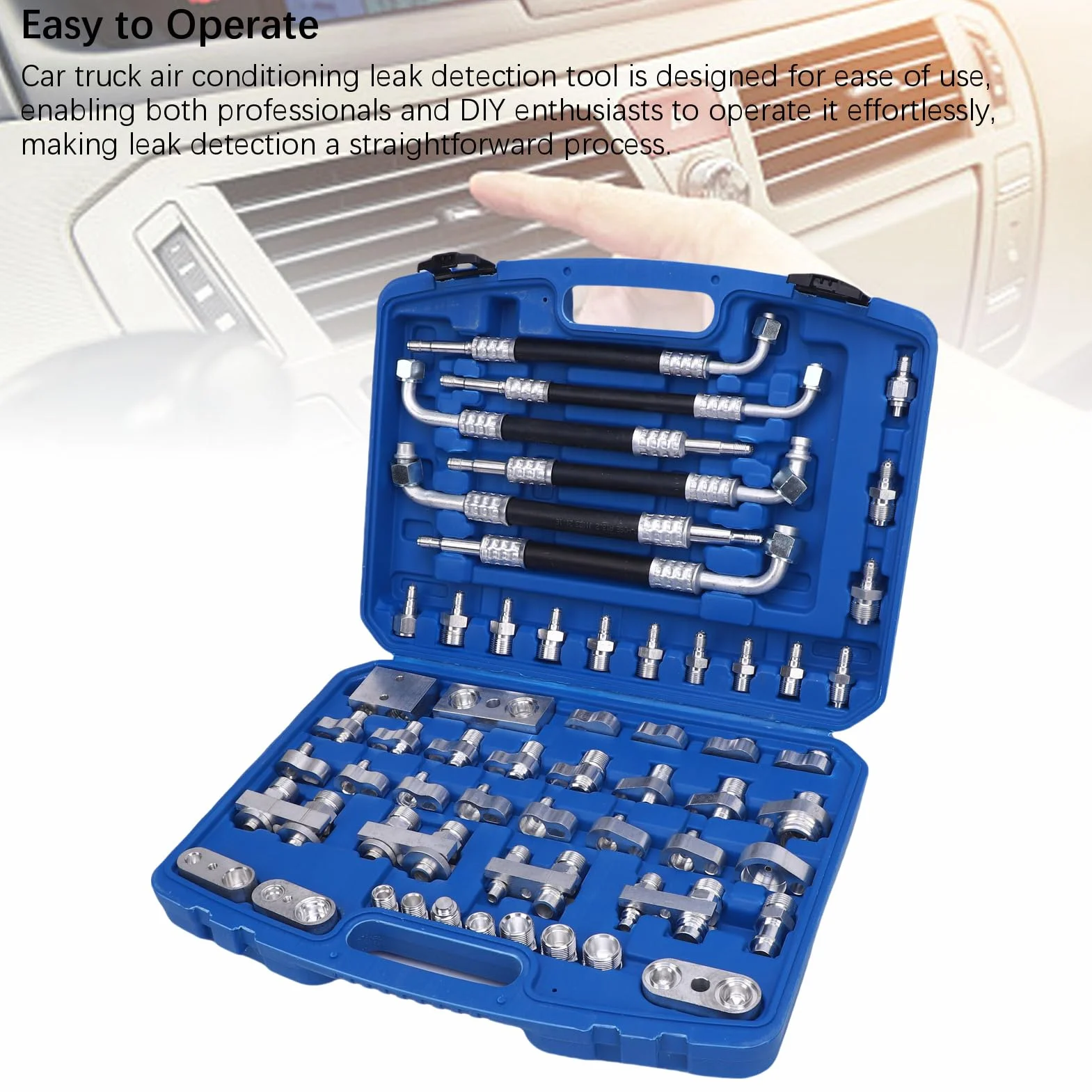Luocute Kit di Test di Perdite del Condizionatore d'Aria 56 PCS, Rilevatore di Perdite per Auto Camion AC