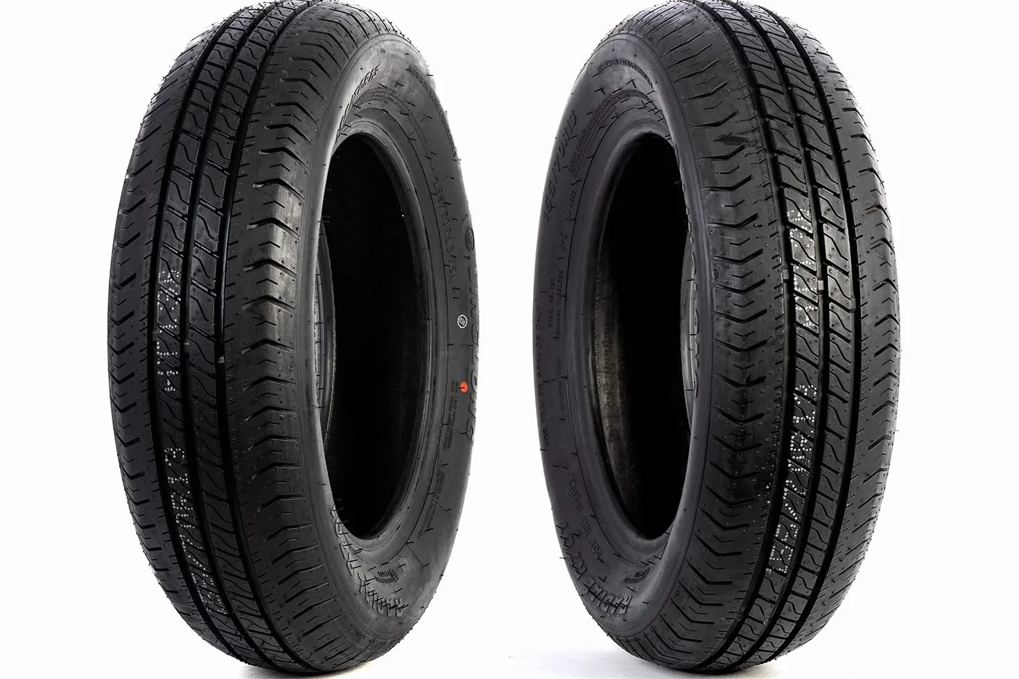 UNITRAILER Set di pneumatici per tutto l'anno 2x 155/70 R13 75N – Pneumatici per rimorchi da 13 pollici per rimorchi e caravan, ciascuno con capacità di carico di 387 kg, stabile per l'uso
