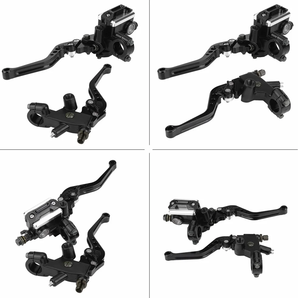 Qiilu QL04610 Uniwersalny Zestaw 1 Para 7/8" (22mm) Dźwignie Sprzęgła Hamulca Motocyklowego