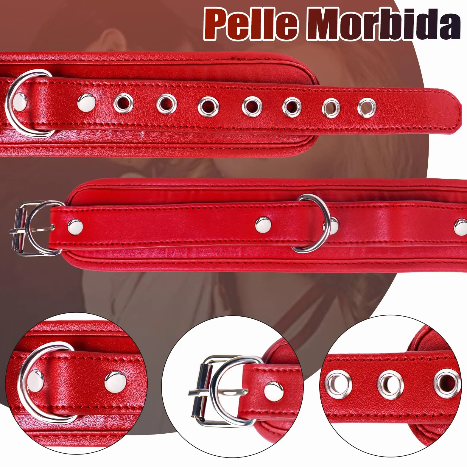 BDSM Bondage Kit Sexytoysys Coppia con Gancio Anale e Collare Giochi Erotici per Donna Uomo