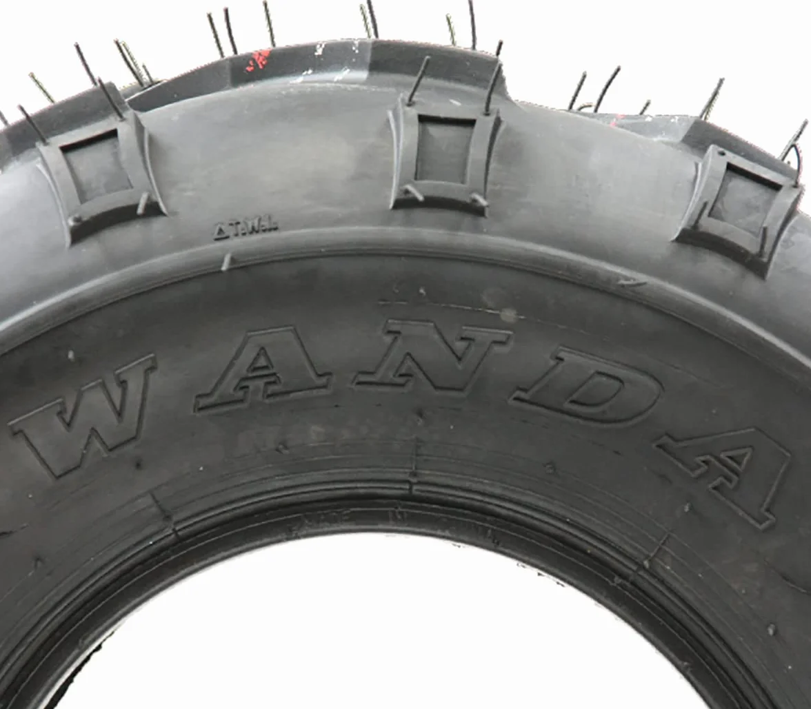Parnells - 2 set di Pneumatici per Rimorchi Quad Senza Camera D'aria, 18x9.50-8, Pneumatici Wanda P361 a 4 Strati, Robusti Pneumatici Atv, Contrassegno E, Omologazione Stradale, Diametro Totale 455 mm