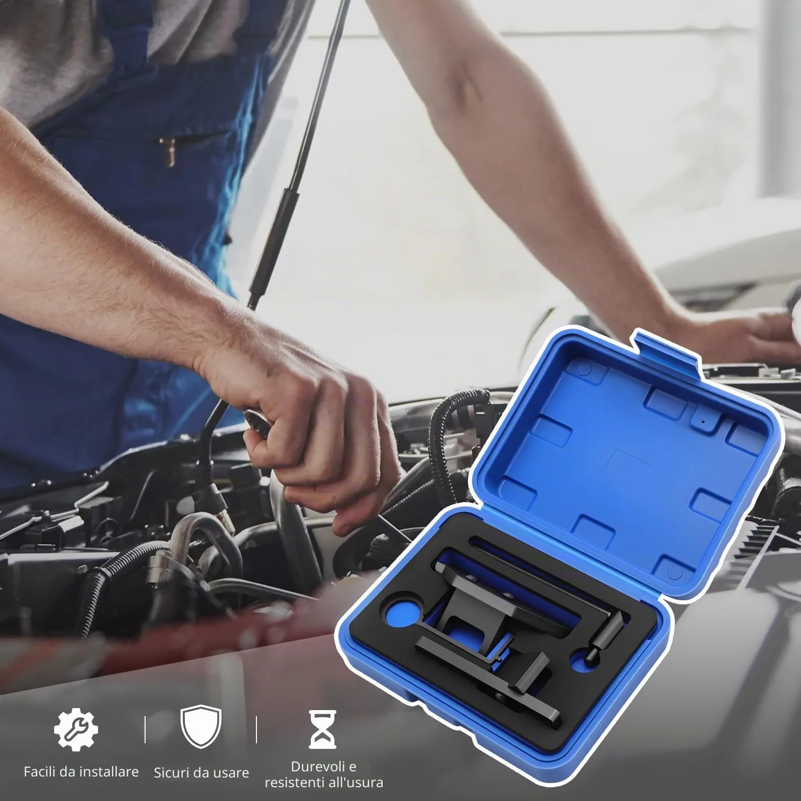 Kit di Allineamento Distribuzione PSA 1.2 Puretech, Strumento Professionale con Pignone di Allineamento, Controllo della Cinghia Compatibile con Peugeot Opel 1.2L Turbo Per Berlingo, C1, C3 Aircross
