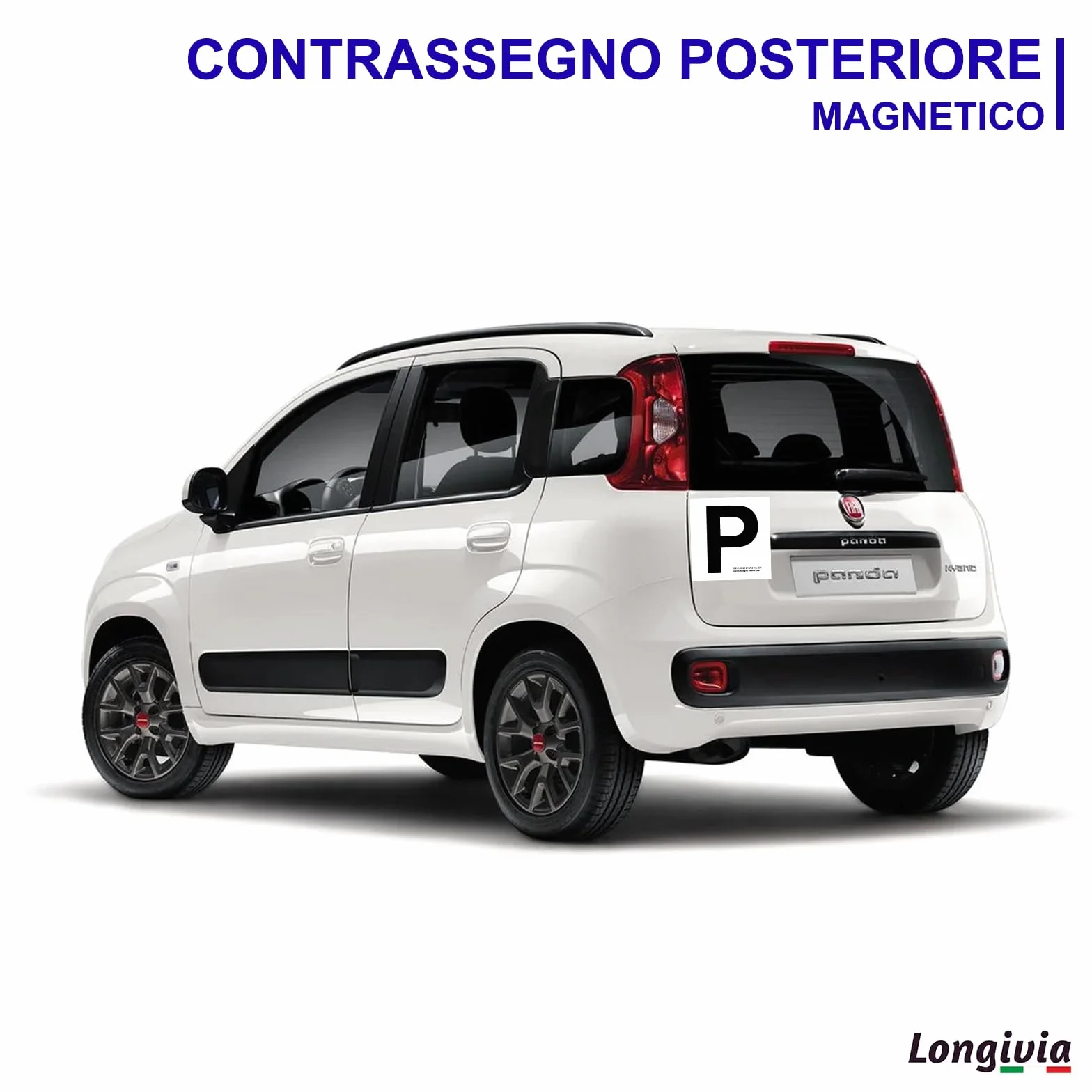Lettera P di Principiante Magnetica Vinile Set 2 Pezzi Anteriore Posteriore Neopatentati Omologata Cartello Auto Esterni