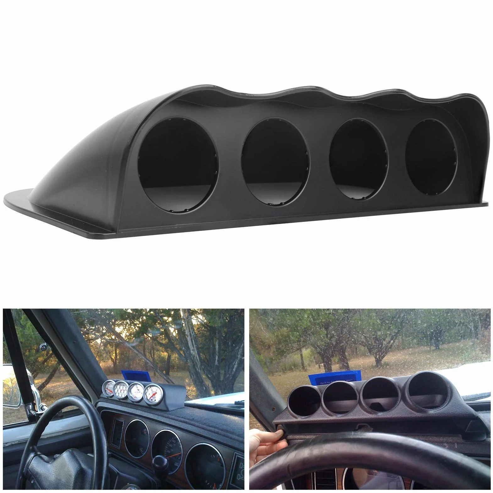 Quad Meter Pod 52mm 2in Supporto universale manometro auto 4 fori cruscotto