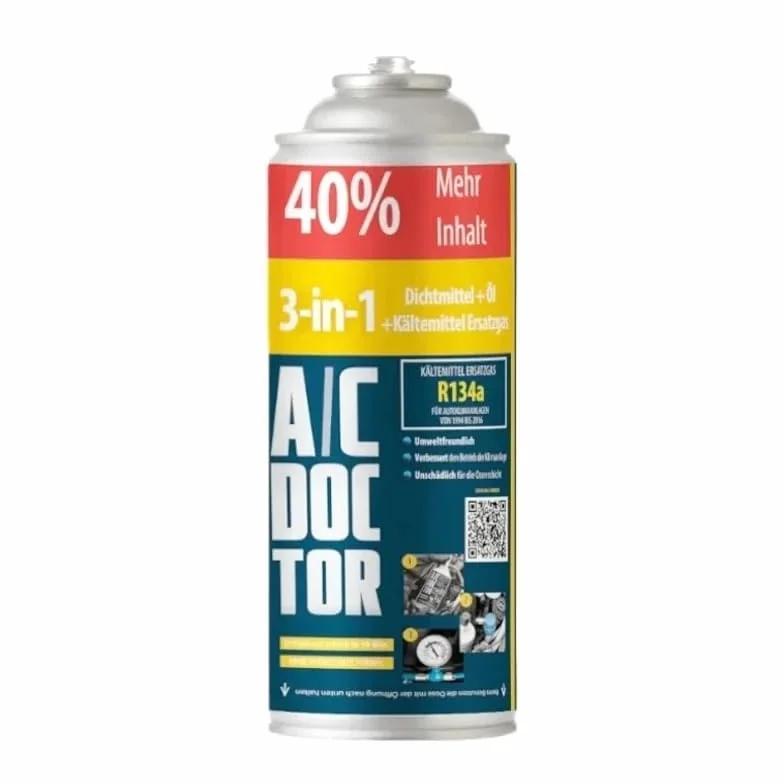 Refrigerante 3 in 1 R134A di ricambio, sigillante e olio per condizionatori auto, compatibile con veicoli 1995-2016