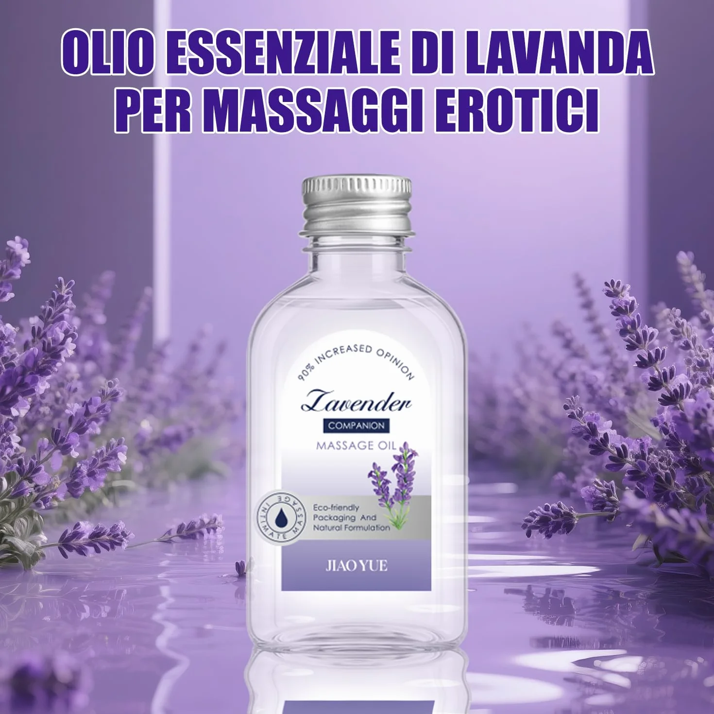 Olio da massaggio aromaterapico alla lavanda 120ml per coppie
