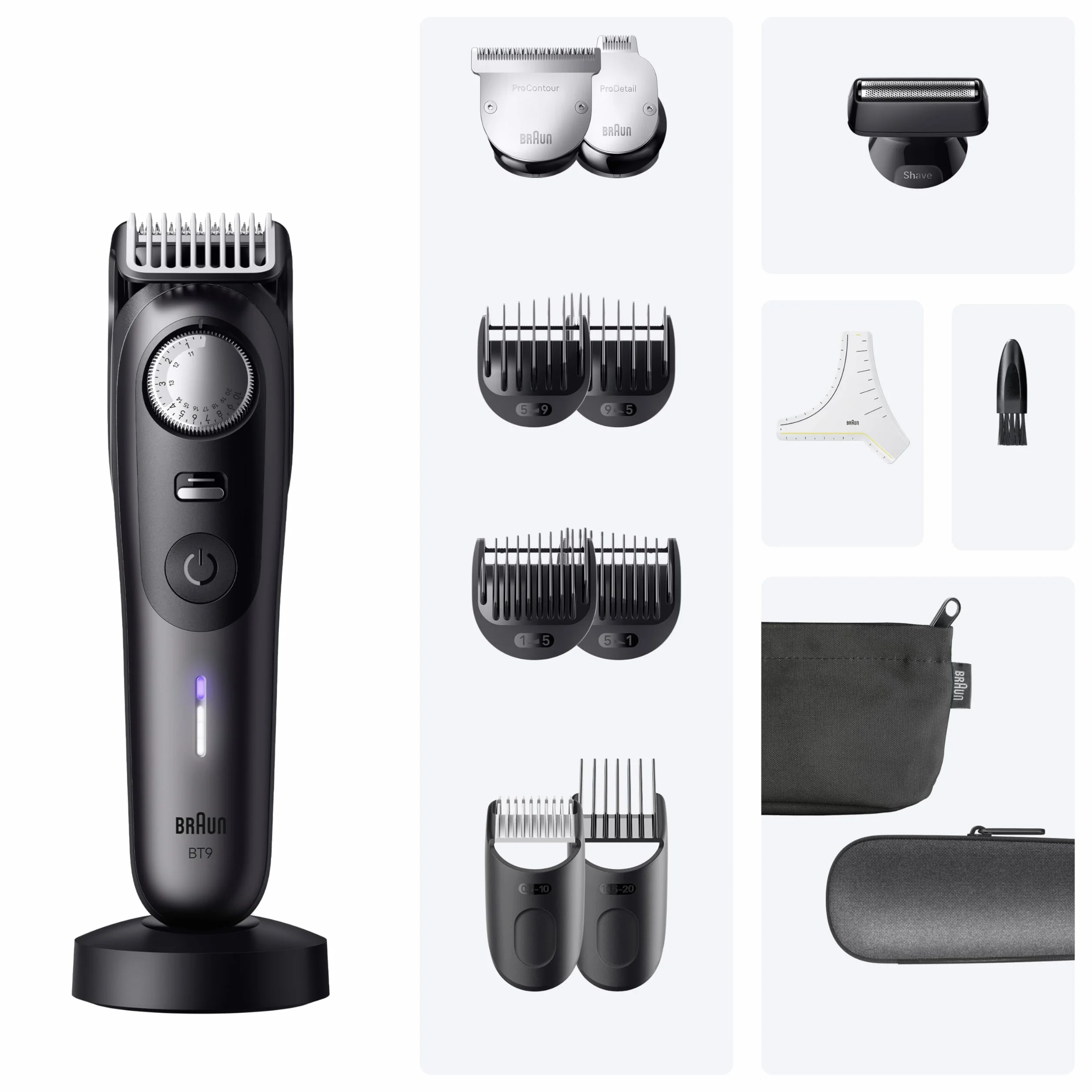 Braun Serie 9 Rasoio Elettrico Barba Impermeabile Bt9565 Titanio 180 Min