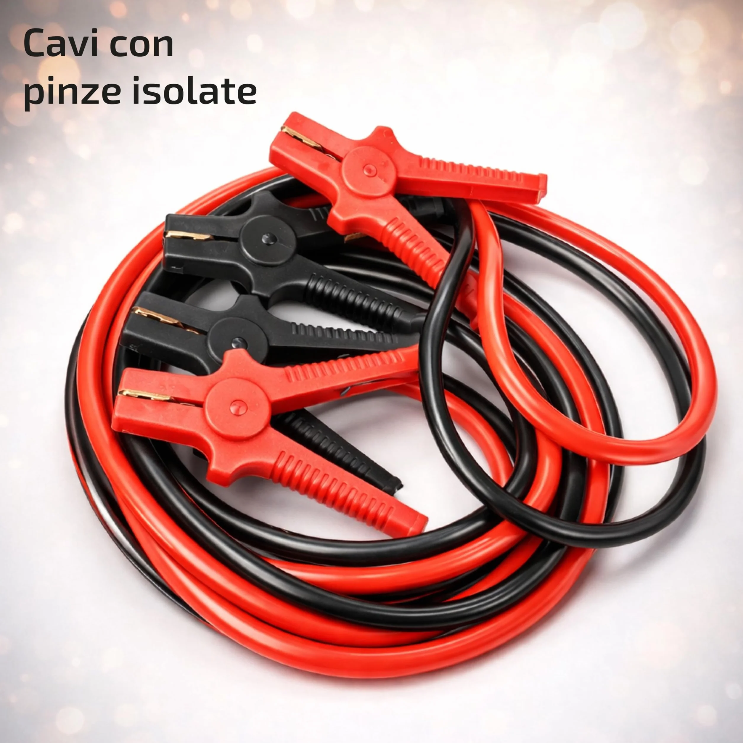 Cavi Avviamento Batteria Auto e Moto 350A 3,5m Sezione 30mm² Pinze Isolate PVC Borsa Nylon
