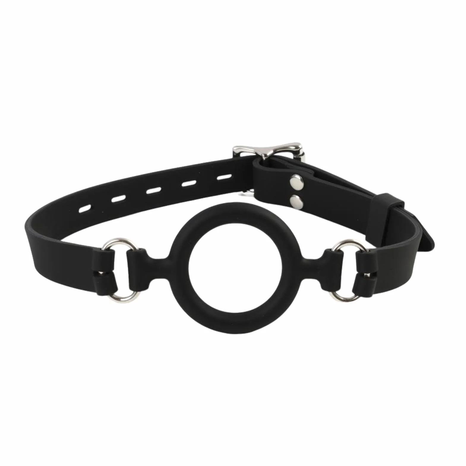 Bavaglio ad anello in silicone per bondage, bavaglio per bocca