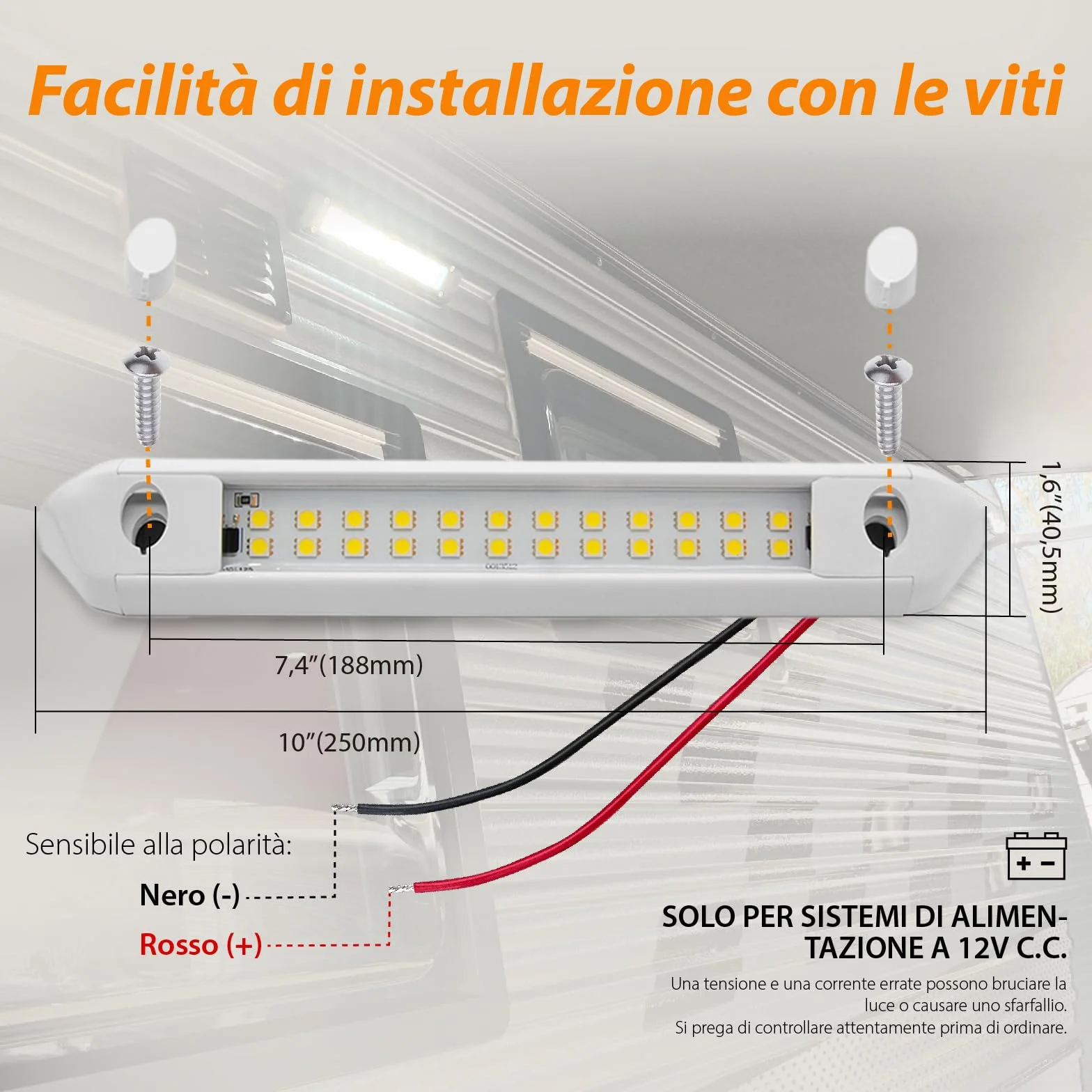 Dream Lighting Lampada da Parete LED Esterno 12V IP66 Alluminio Bianco