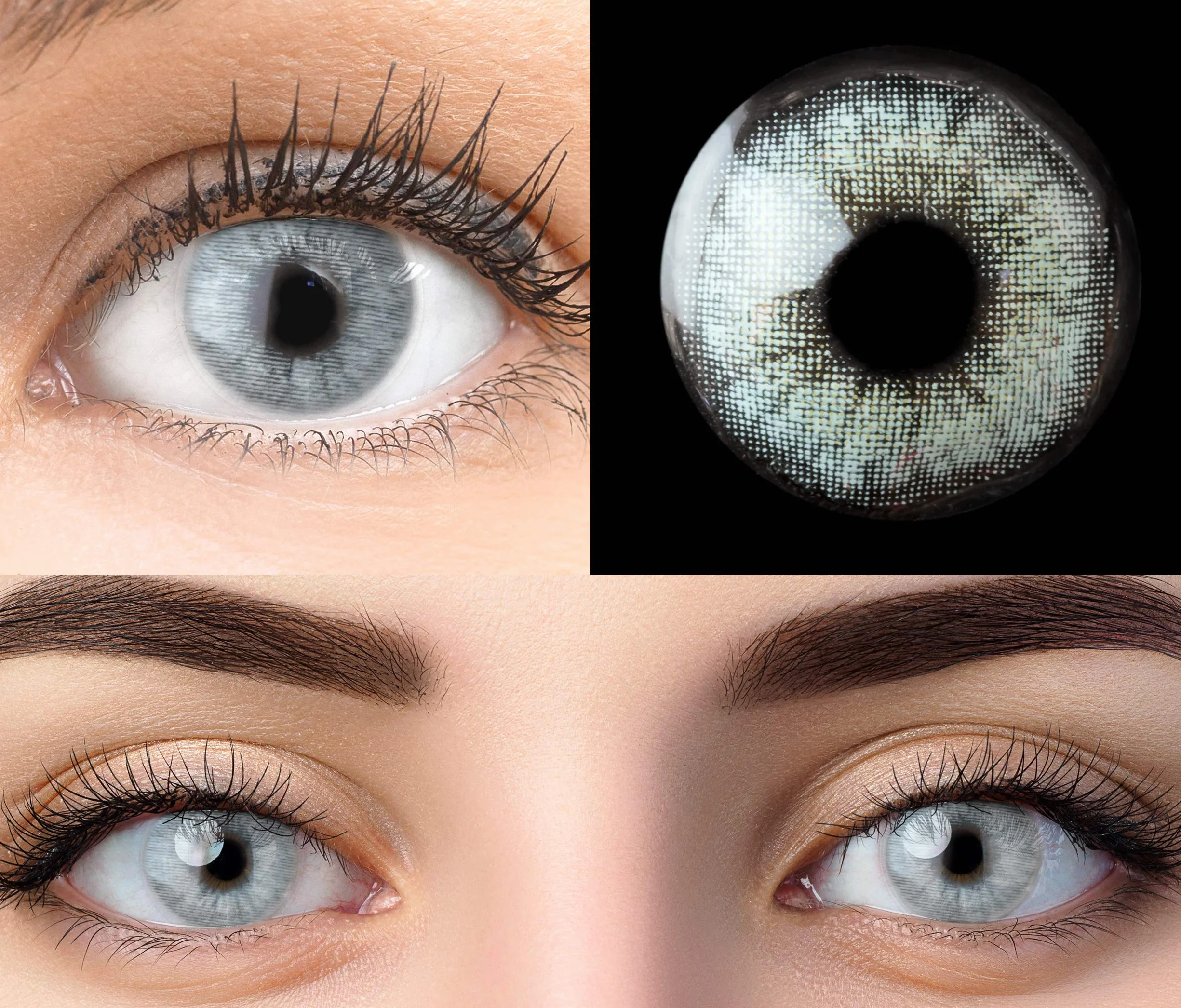 GLAMLENS Keira Blue lenti a contatto colorate mensili silicone idrogel 2 pezzi DIA 14.2 senza correzione