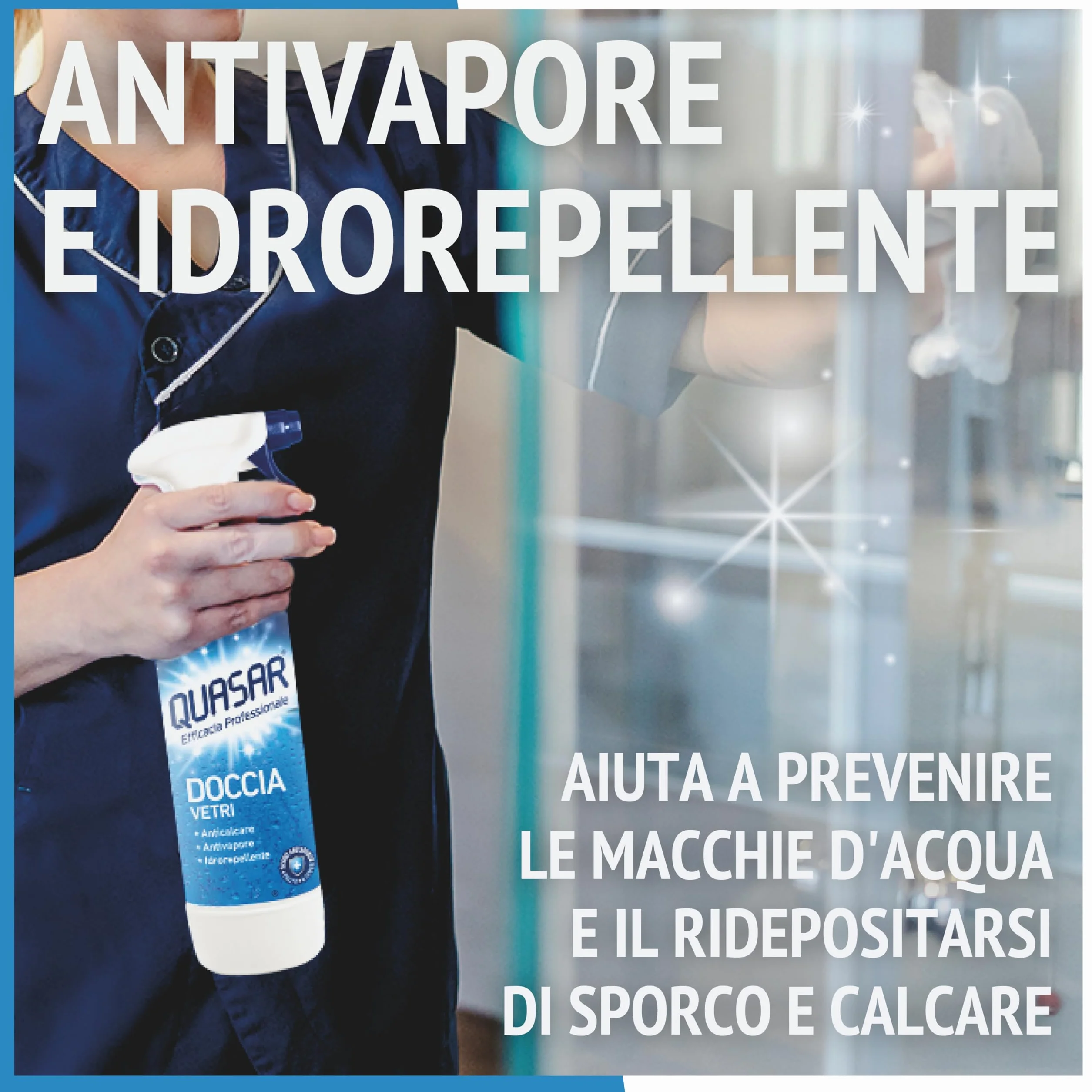 Quasar Doccia Vetri Anticalcare Antivapore Idrorepellente 680 ml