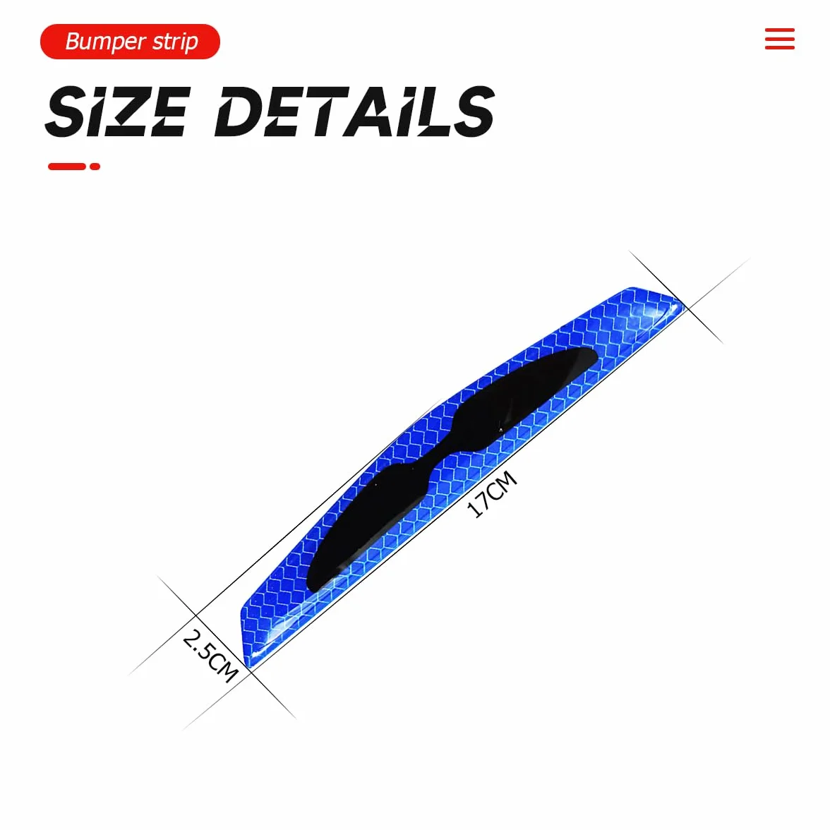 JNNJ 4 Pezzi Protezioni per Portiere Auto, Adesivi Decorativi Riflettenti per Auto, Auto Universale Paraurti Guardia Antigraffio Protettore Trim Adesivi, Accessori Esterni per Camion, SUV(Blu)