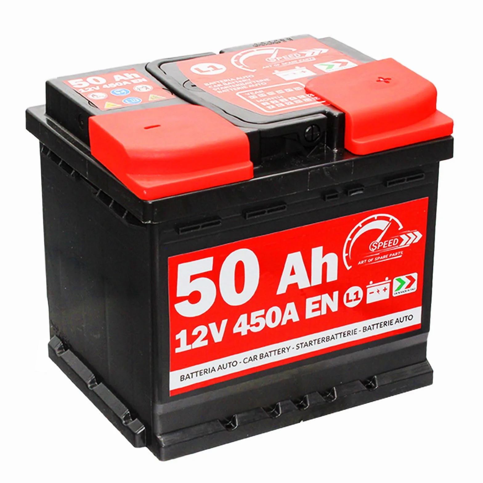 Batteria Auto Originale Speed L150-12V 50AH 450A EN con Polo Positivo A Destra