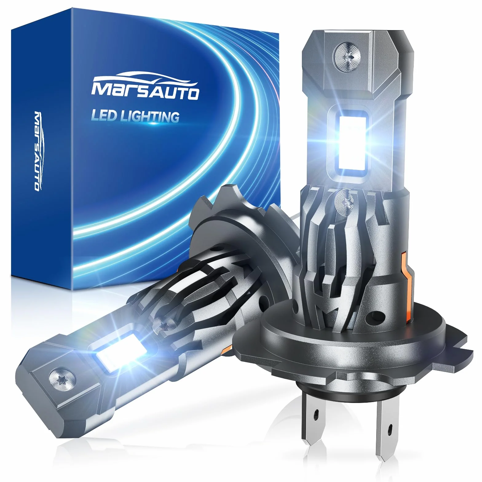 Marsauto Lampadine Led H7 40000LM 6500K Confezione da 2