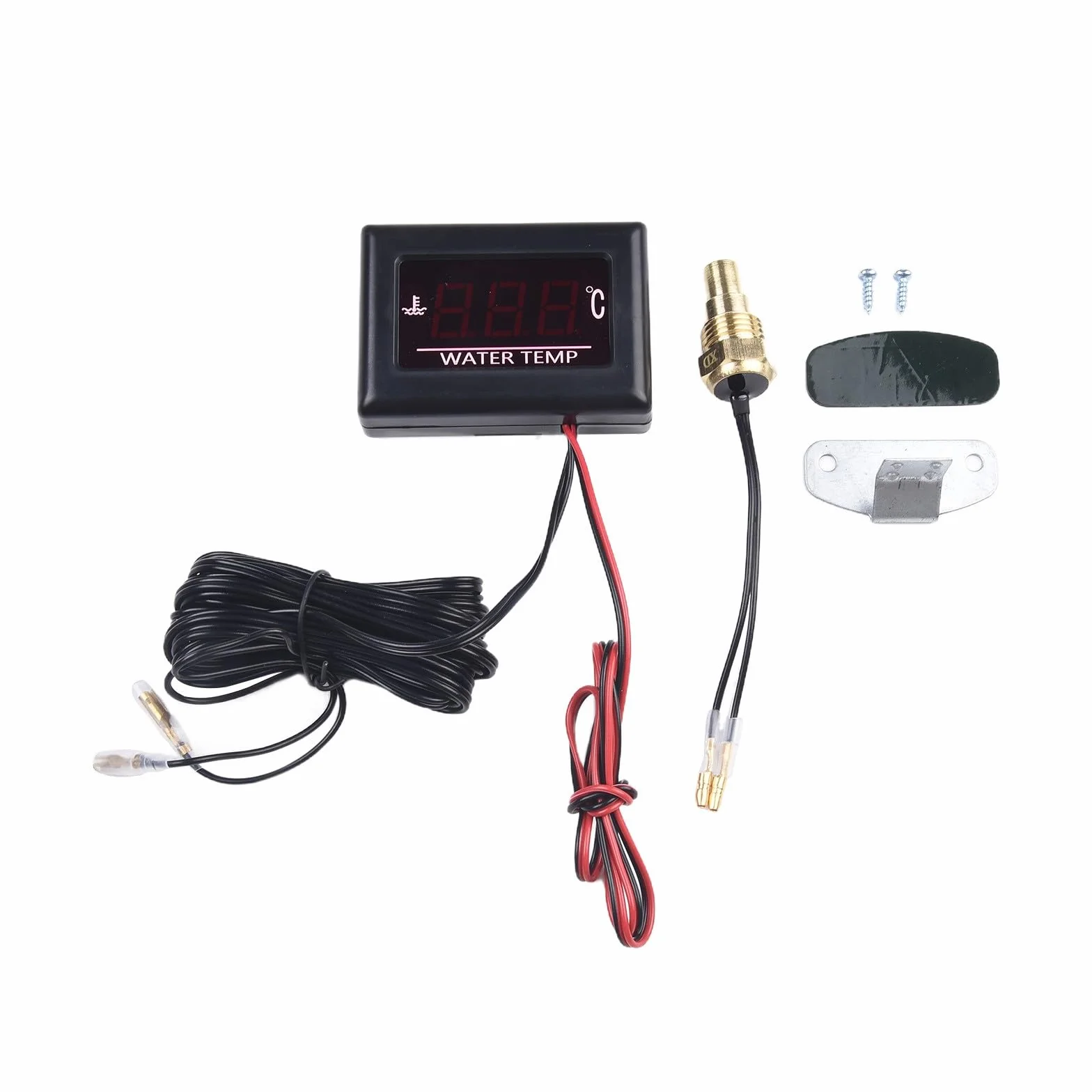 Kit misuratore di temperatura digitale universale per motore auto con sensore e supporto