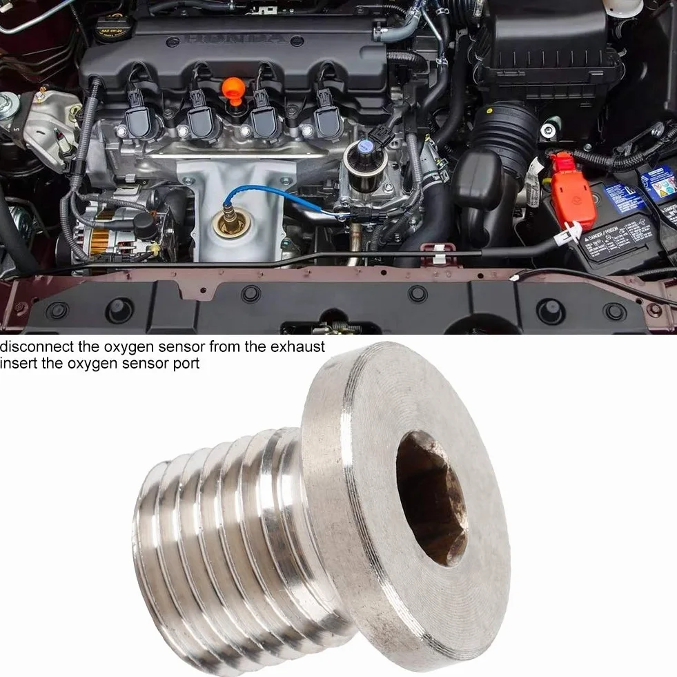 Tappo di Scarico Sensore Ossigeno M12 x 1,25mm Tappo Cieco per Lambda O2 per Moto Auto