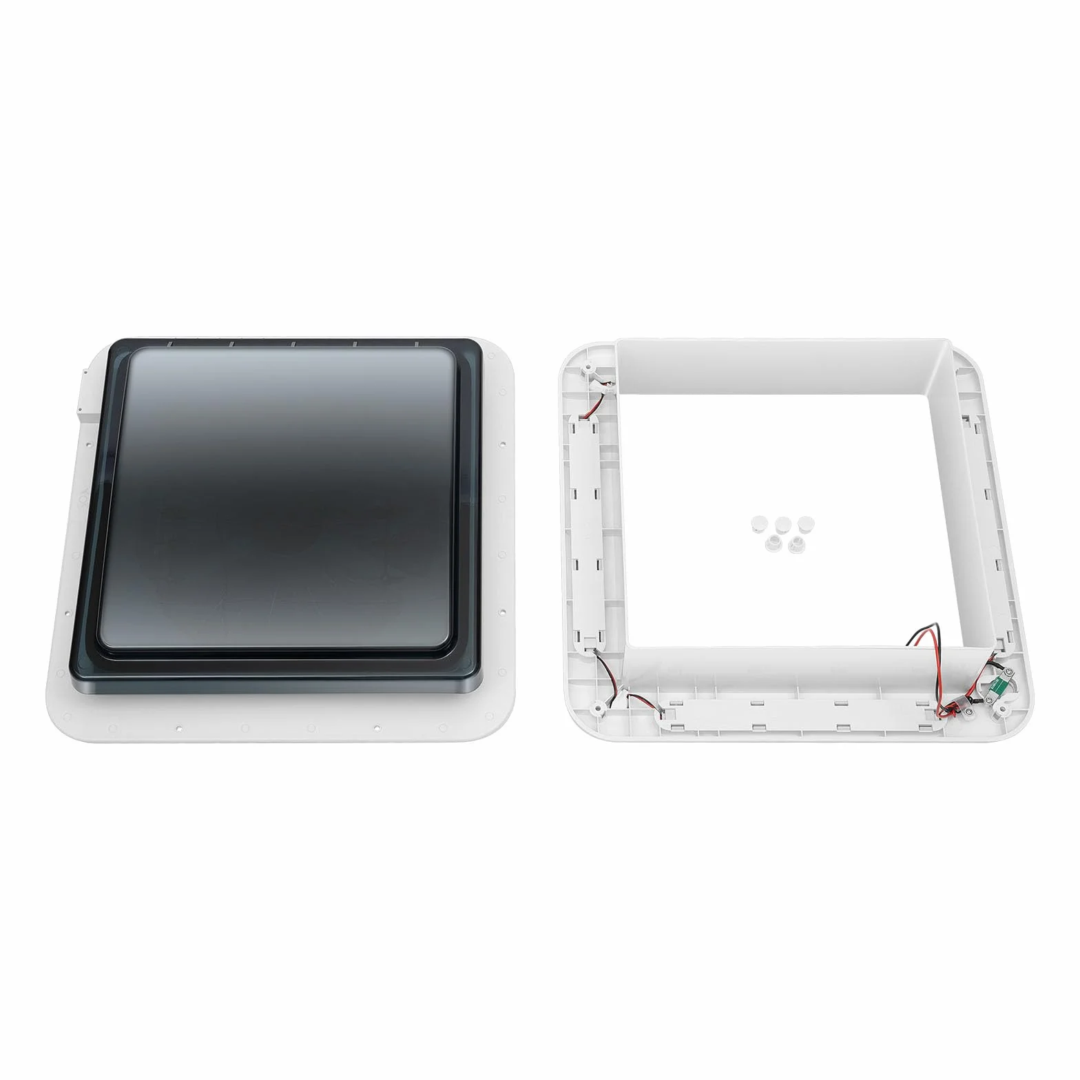 Ventilatore da soffitto per camper 280x280 mm LED 16,5 W 15 CBM/min 1000-1800 rpm